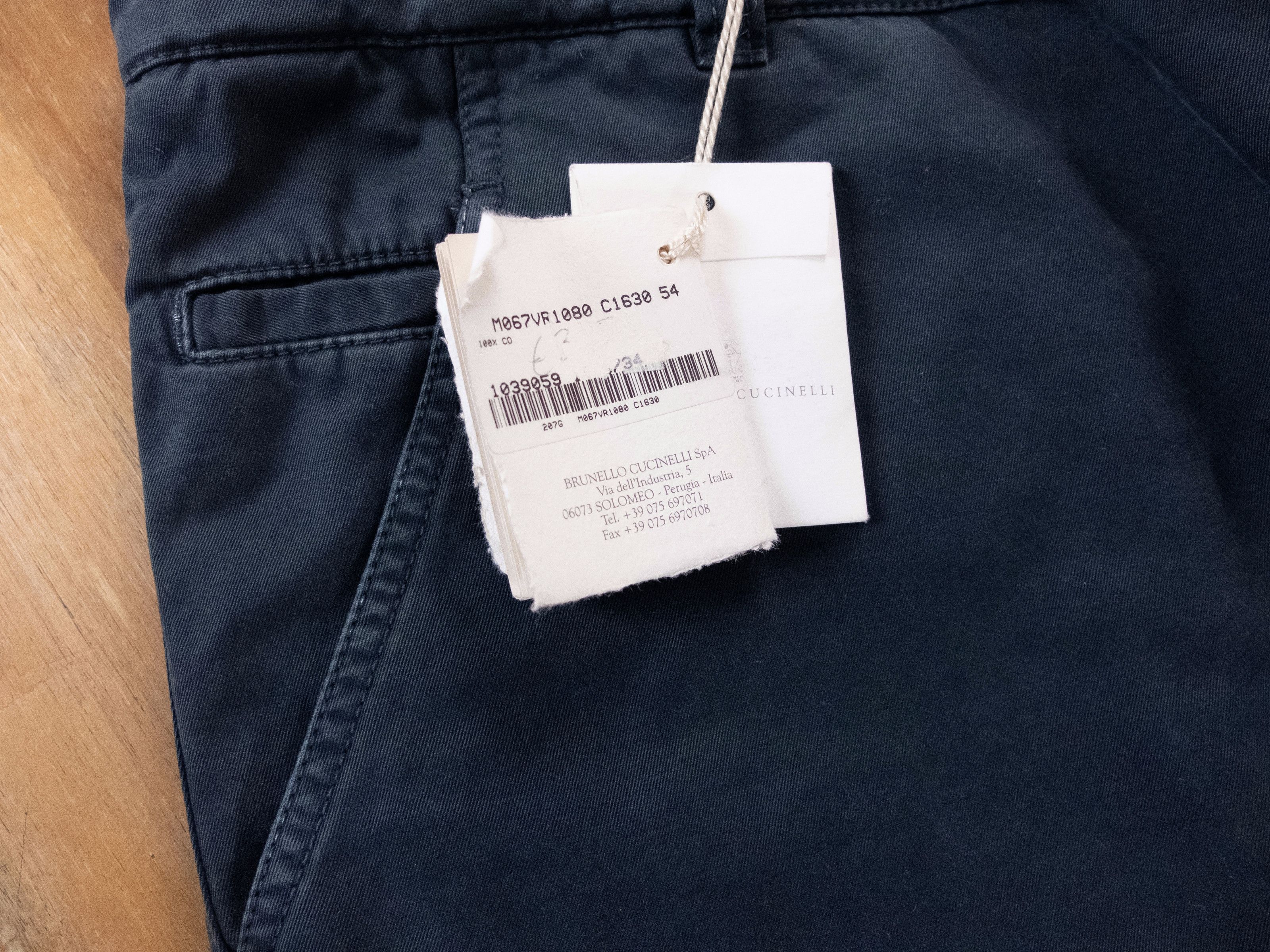 Brunello Cucinelli BRUNELLO CUCINELLI navy blue chino pants trousers 38 54 Size US 38 / EU 54 - 3 Thumbnail