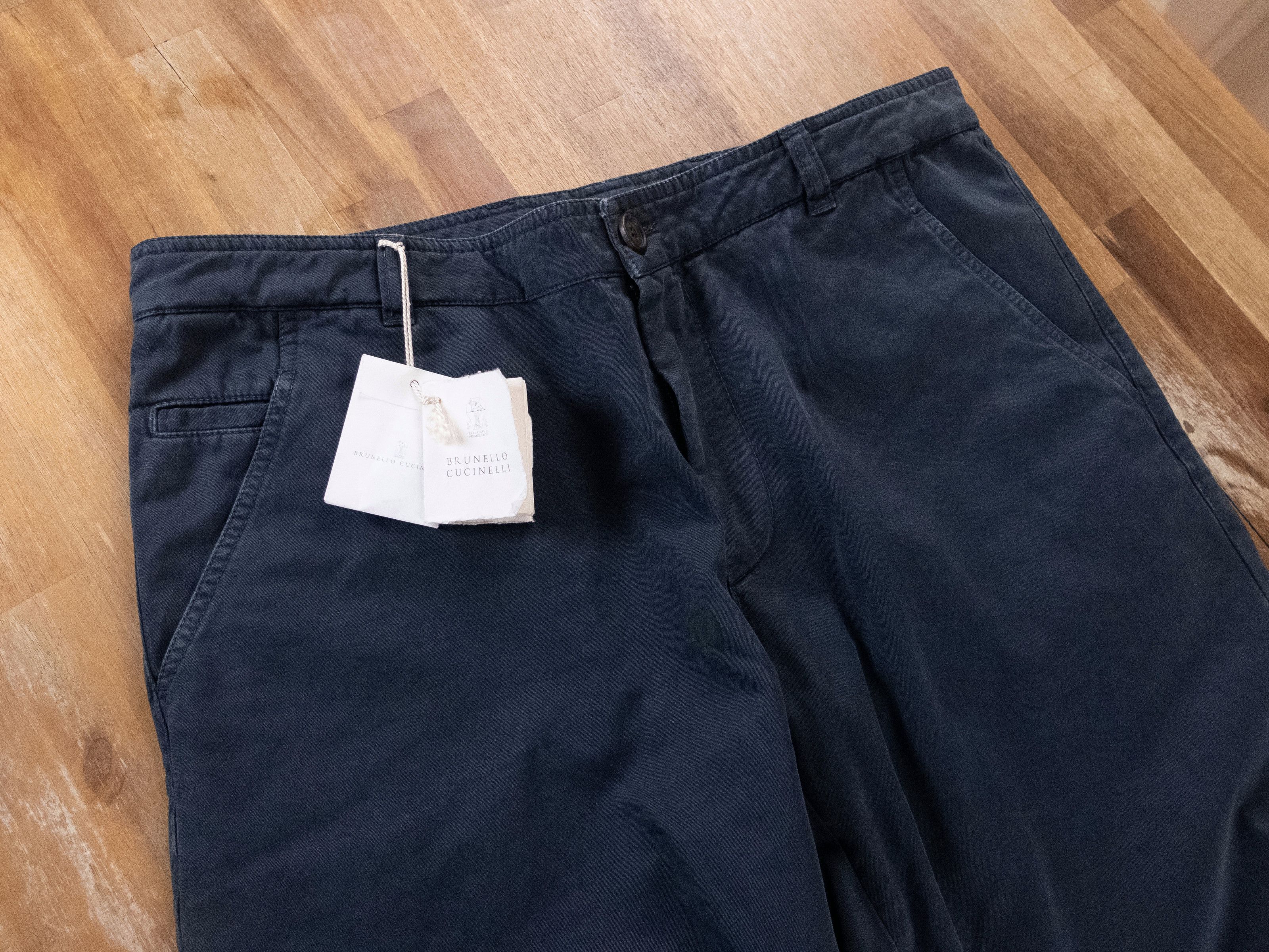 Brunello Cucinelli BRUNELLO CUCINELLI navy blue chino pants trousers 38 54 Size US 38 / EU 54 - 2 Thumbnail