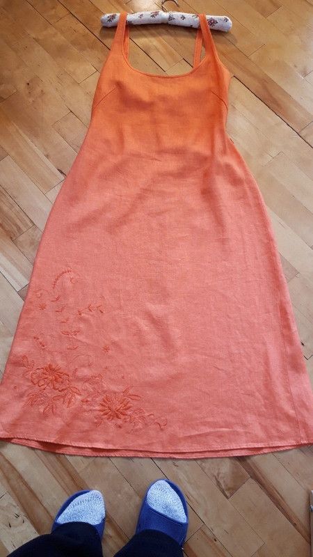 Vintage 100% Linen Dress Vintage Grunge 2000s Top quality y2k Size M / US 6-8 / IT 42-44 - 13 Thumbnail