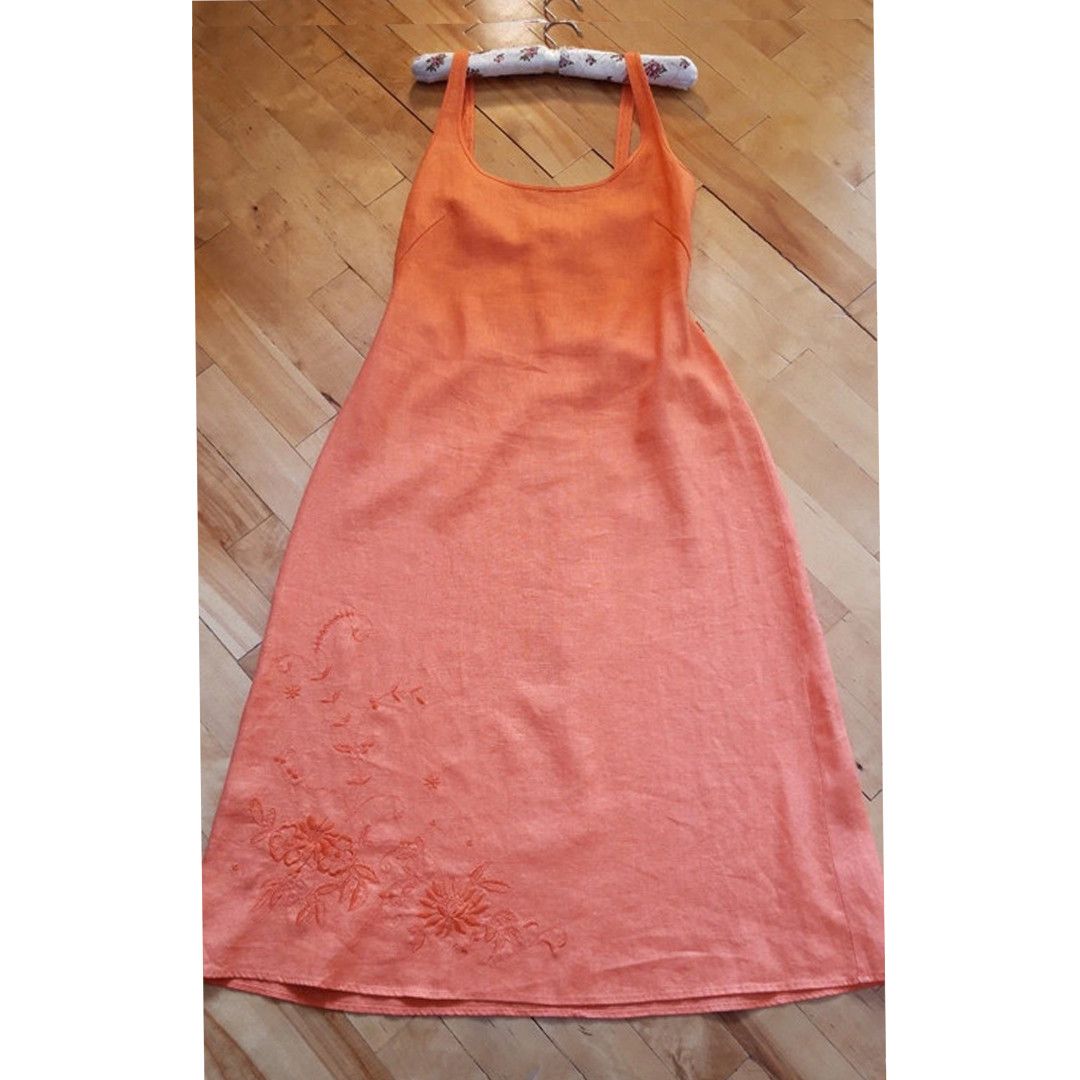 Vintage 100% Linen Dress Vintage Grunge 2000s Top quality y2k Size M / US 6-8 / IT 42-44 - 1 Thumbnail