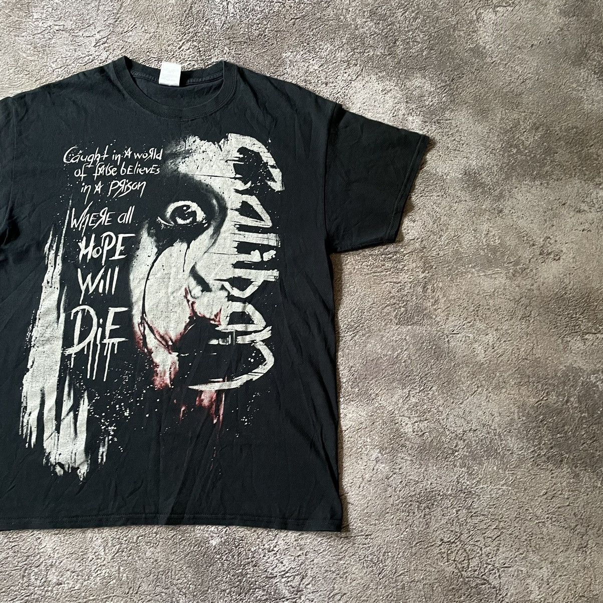 Vintage Vintage Y2K Goth Horror Graphic Tee Thrashed Black Relaxed L Size US L / EU 52-54 / 3 - 3 Thumbnail
