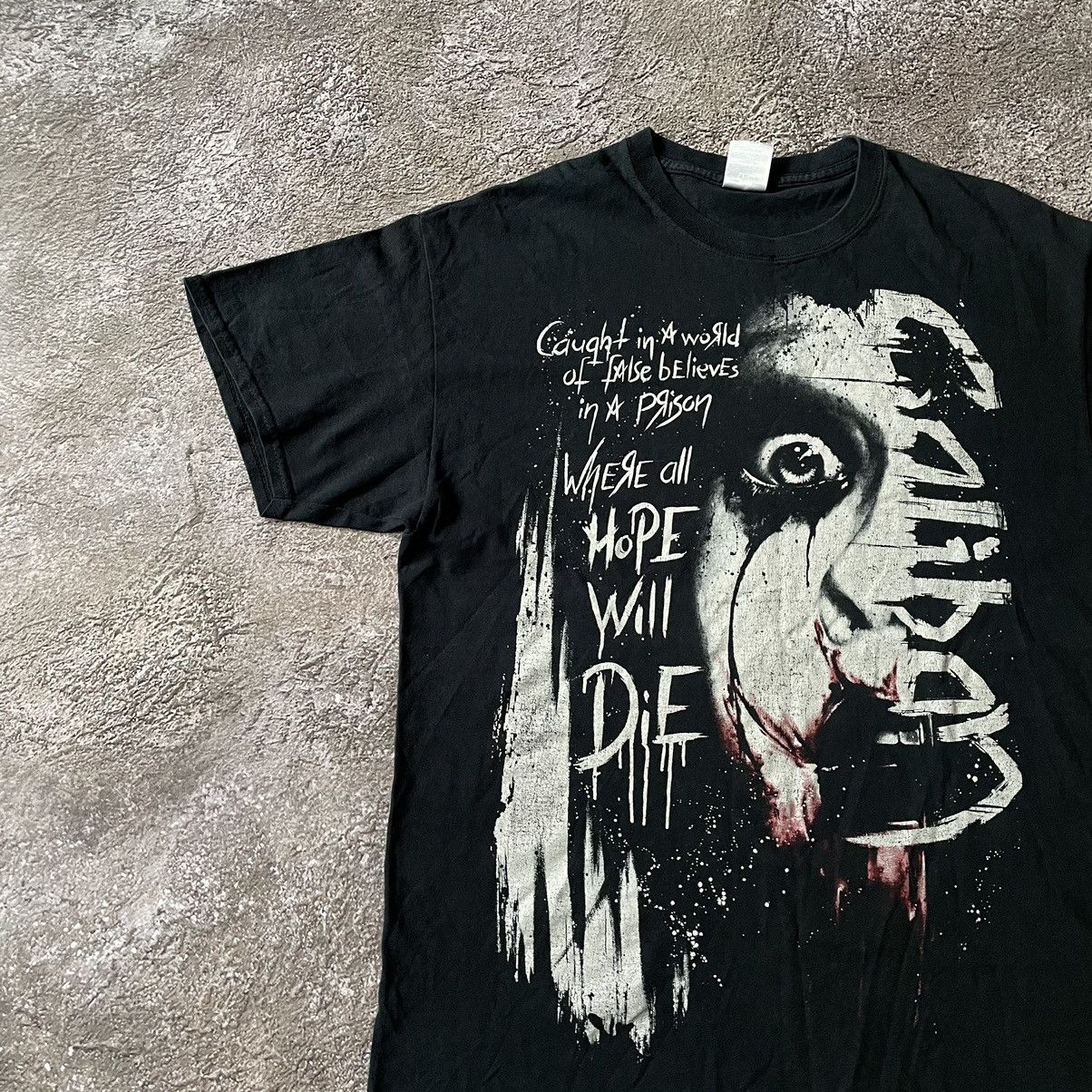 Vintage Vintage Y2K Goth Horror Graphic Tee Thrashed Black Relaxed L Size US L / EU 52-54 / 3 - 4 Thumbnail