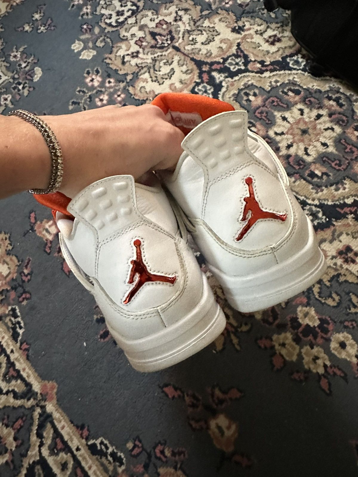 Jordan Brand Jordan 4 Retro Orange Metallic size 8.5 Size US 8.5 / EU 41-42 - 4 Thumbnail