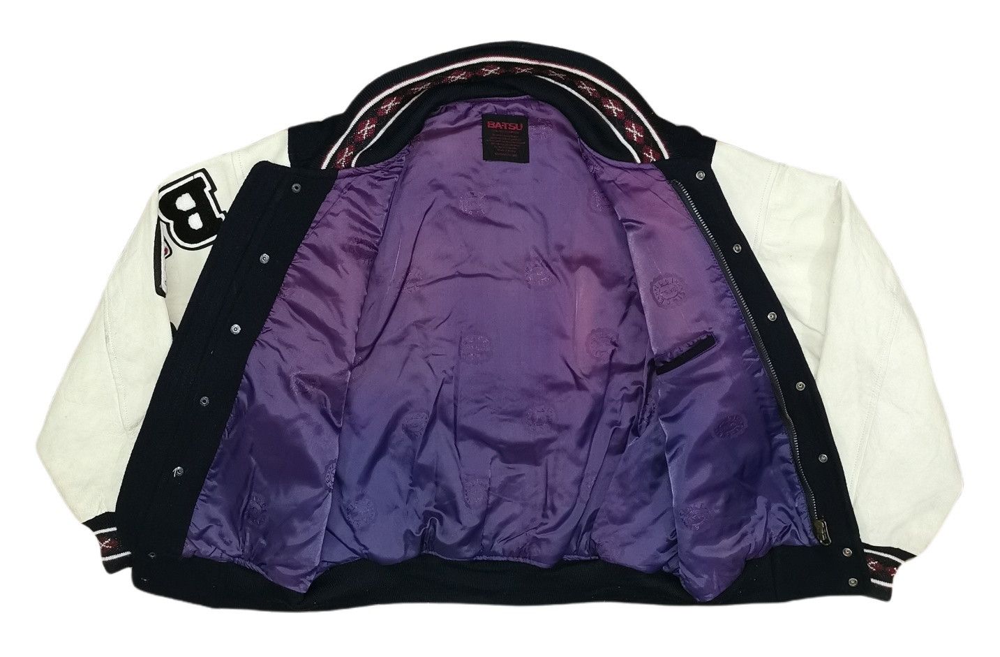 Japanese Brand Batsu Leather Wool Varsity Jacket Size US M / EU 48-50 / 2 - 16 Thumbnail