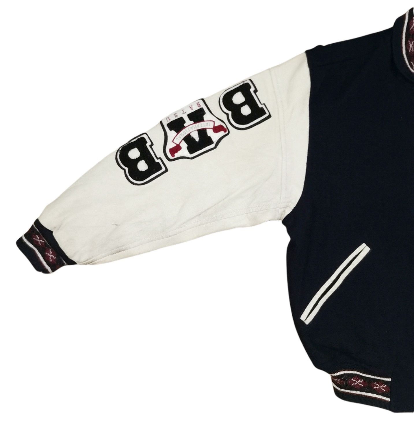 Japanese Brand Batsu Leather Wool Varsity Jacket Size US M / EU 48-50 / 2 - 9 Thumbnail