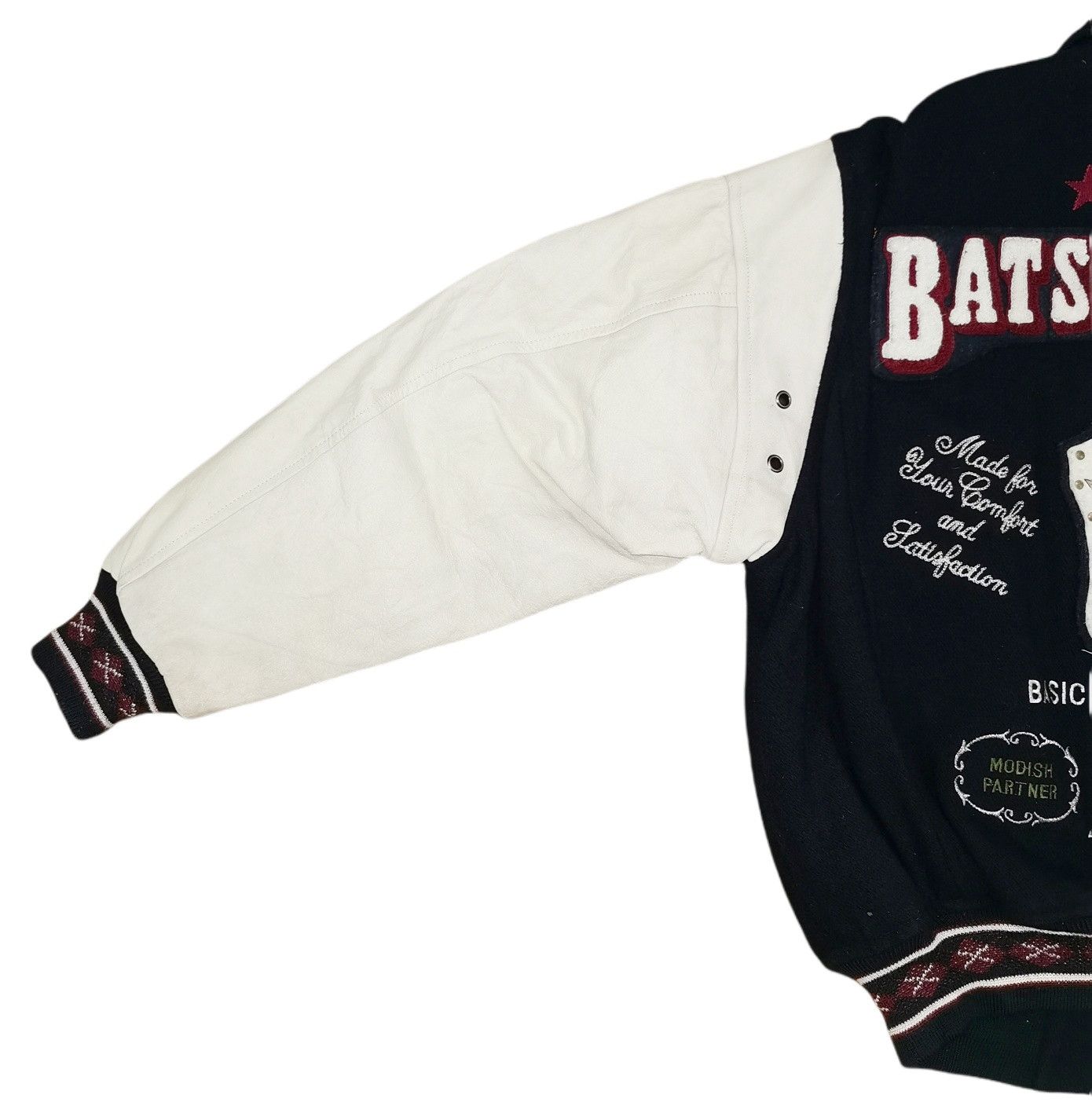 Japanese Brand Batsu Leather Wool Varsity Jacket Size US M / EU 48-50 / 2 - 11 Thumbnail