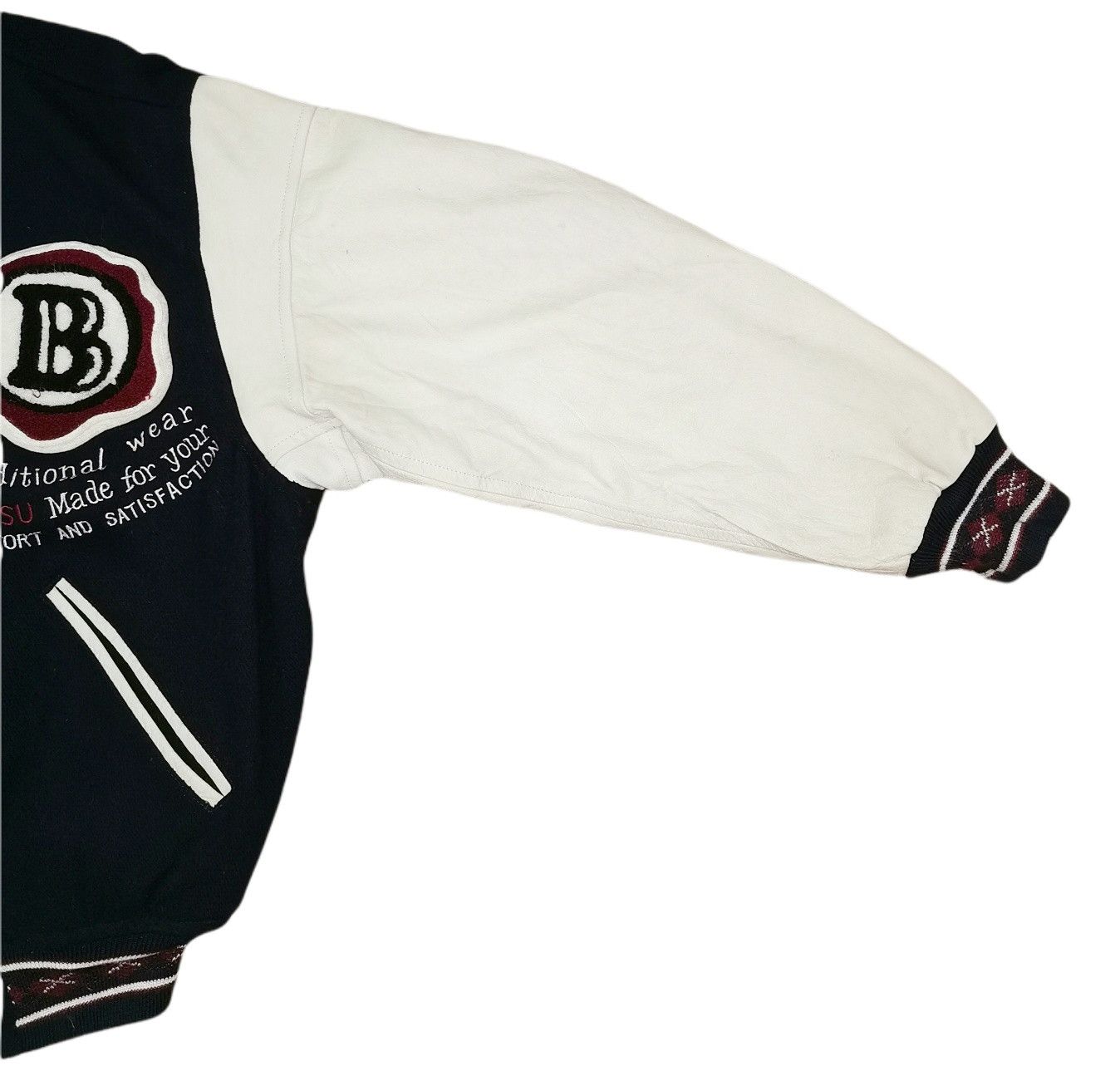 Japanese Brand Batsu Leather Wool Varsity Jacket Size US M / EU 48-50 / 2 - 8 Thumbnail