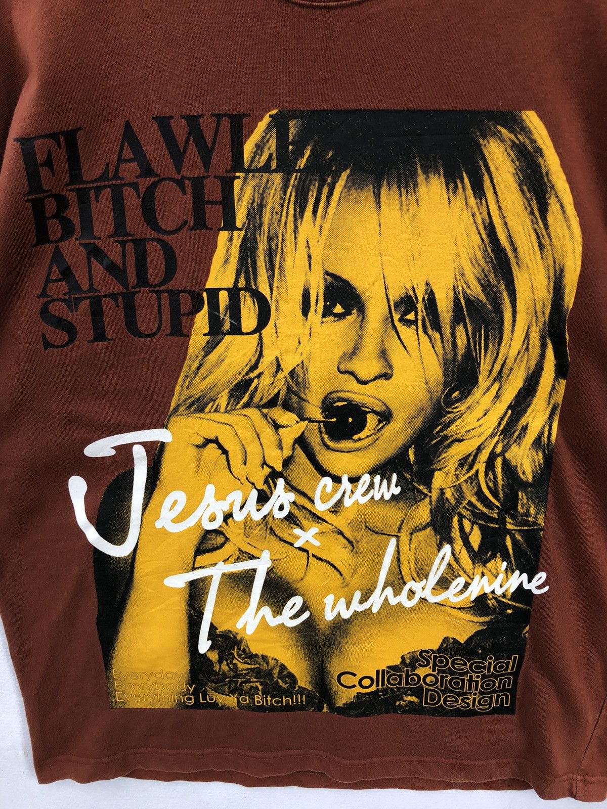 Designer × Star Of Hollywood Pamela Anderson Jesus Crew & The Wholenine Tee Size US XL / EU 56 / 4 - 2 Thumbnail