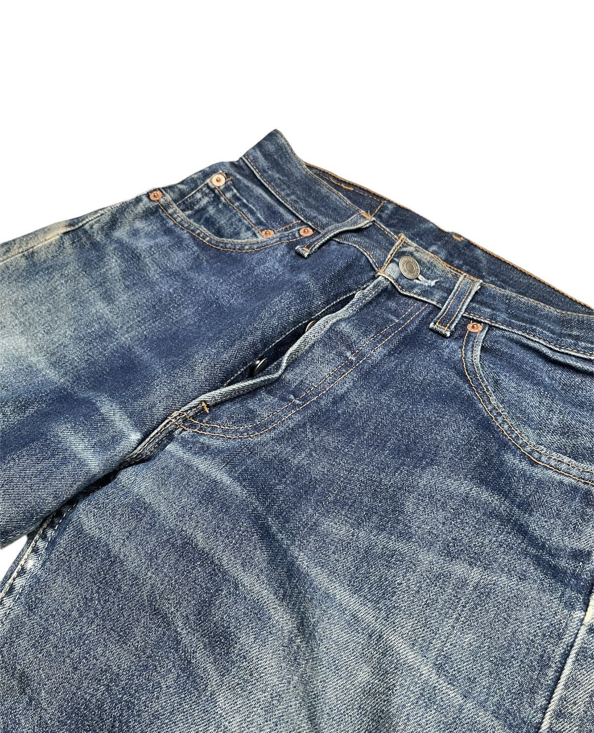Levi's × Vintage Levi’s 501 e 1998 Usa Aging Wash & Distressed Size US 28 / EU 44 - 6 Thumbnail