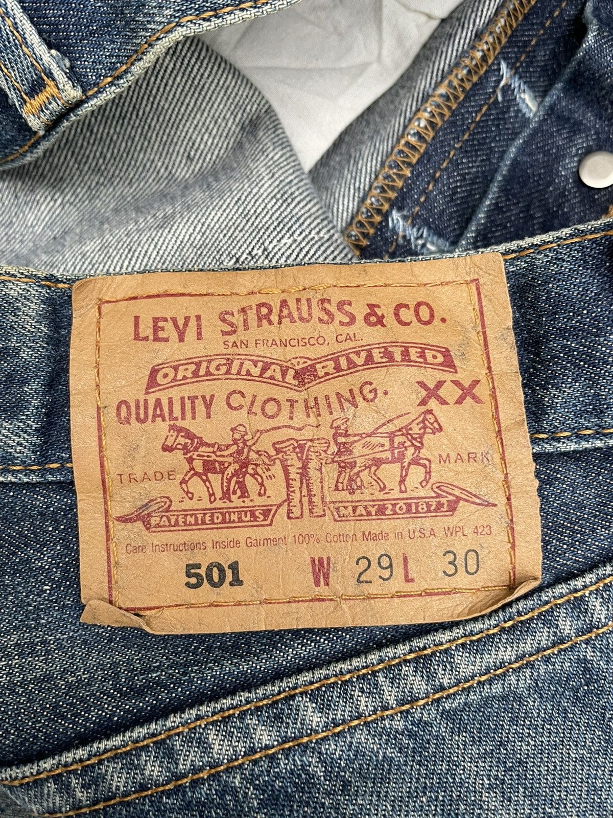 Levi's × Vintage Levi’s 501 e 1998 Usa Aging Wash & Distressed Size US 28 / EU 44 - 13 Thumbnail