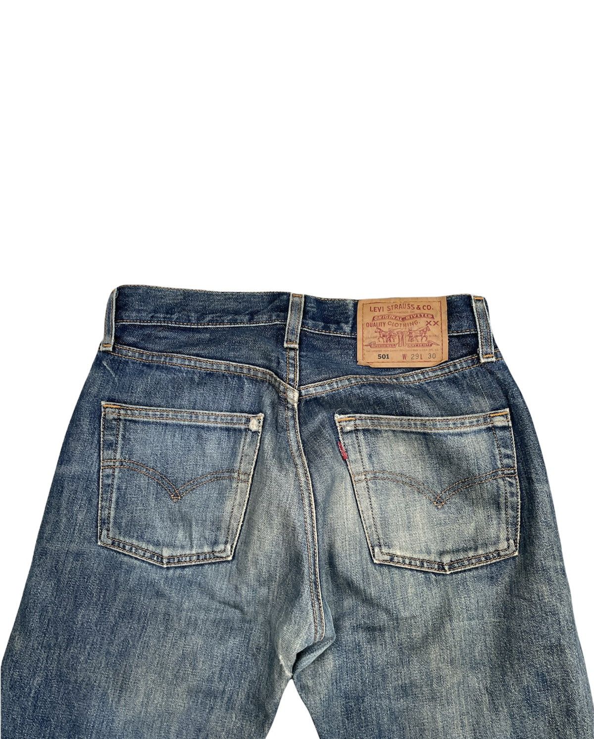 Levi's × Vintage Levi’s 501 e 1998 Usa Aging Wash & Distressed Size US 28 / EU 44 - 12 Thumbnail