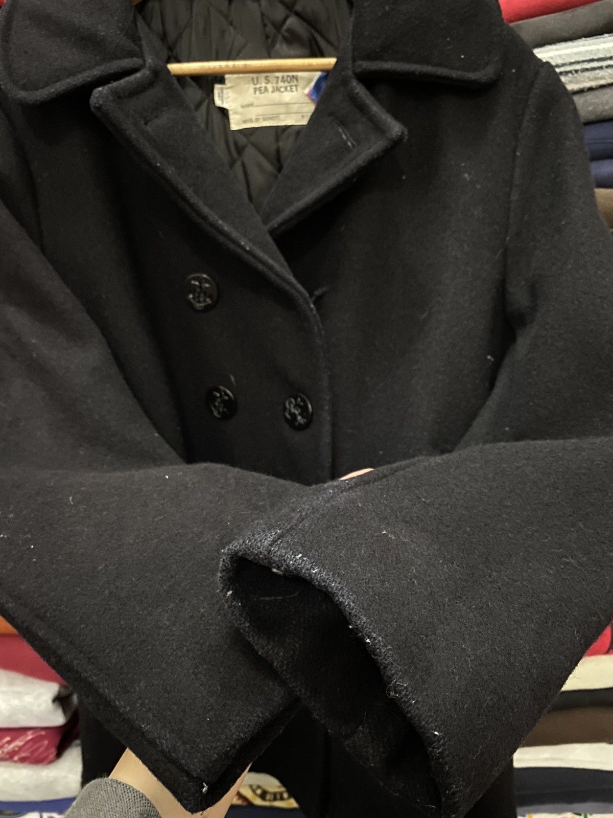 Schott US 740N PEA JACKET by SCHOTT Size US L / EU 52-54 / 3 - 3 Thumbnail