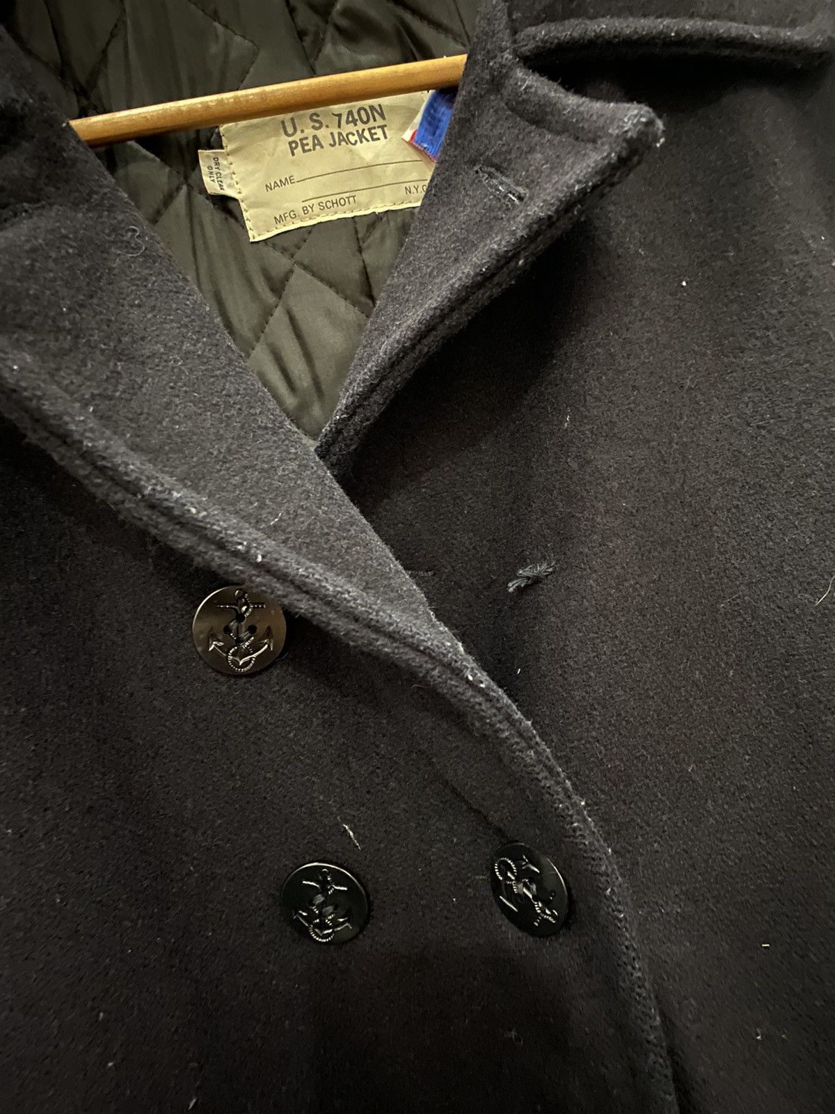 Schott US 740N PEA JACKET by SCHOTT Size US L / EU 52-54 / 3 - 7 Thumbnail