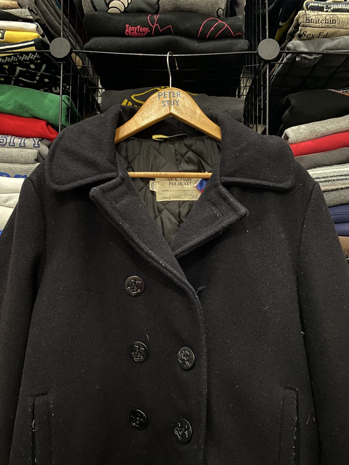 Schott US 740N PEA JACKET by SCHOTT Size US L / EU 52-54 / 3 - 2 Thumbnail