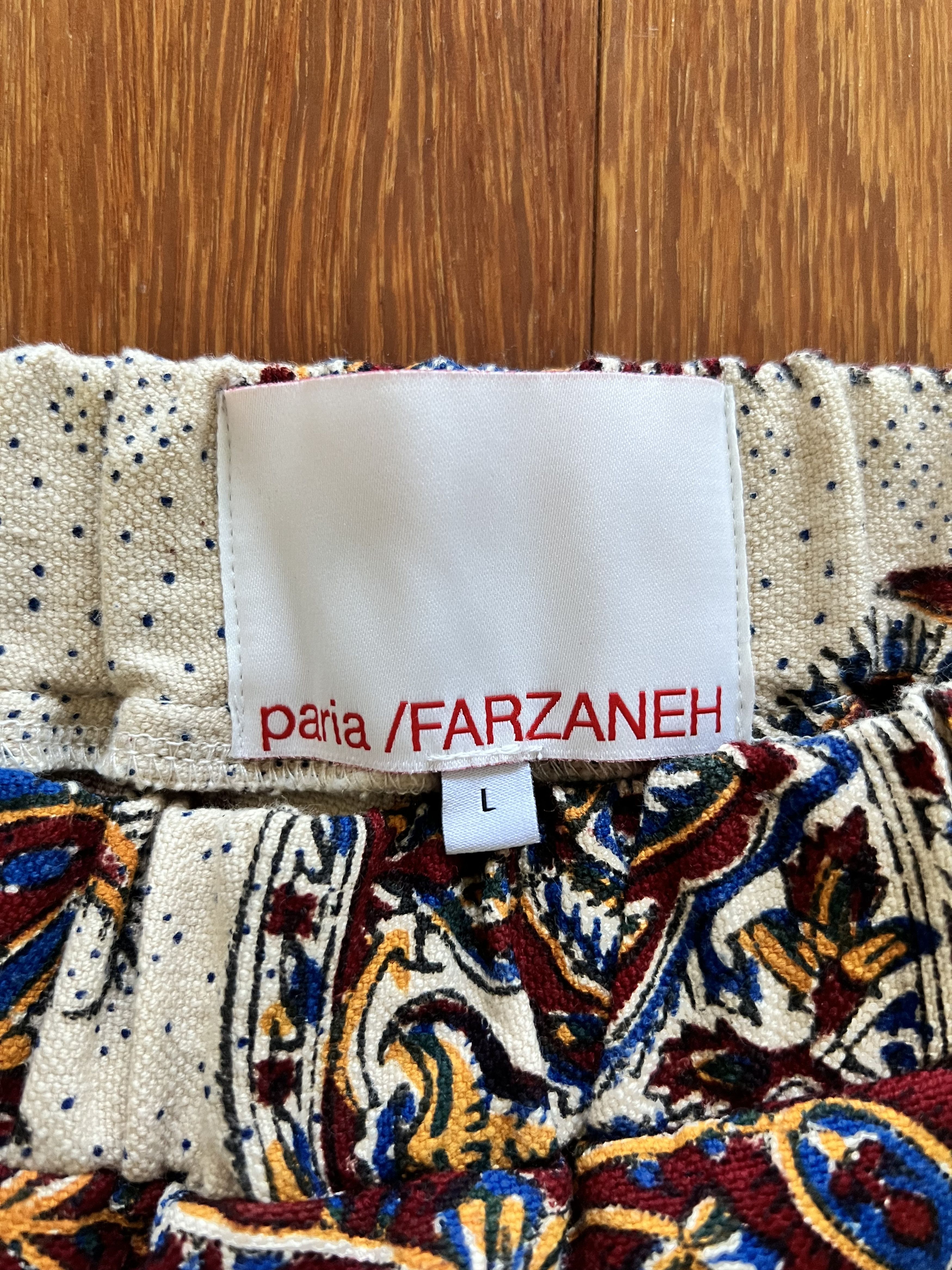 Paria Farzaneh 💚 2021 Paria Farzaneh Archive Iranian Print Trousers NEW Size US 34 / EU 50 - 6 Thumbnail