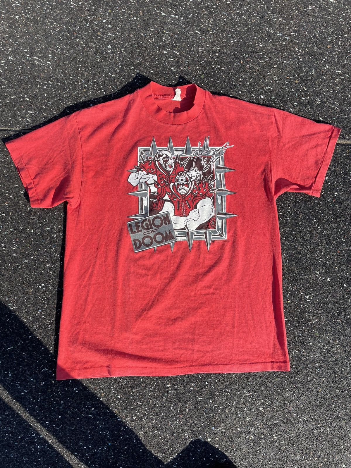 image of Vintage x Wwe 90’ Legion Of Doom T-Shirt in Red, Men's (Size XL)