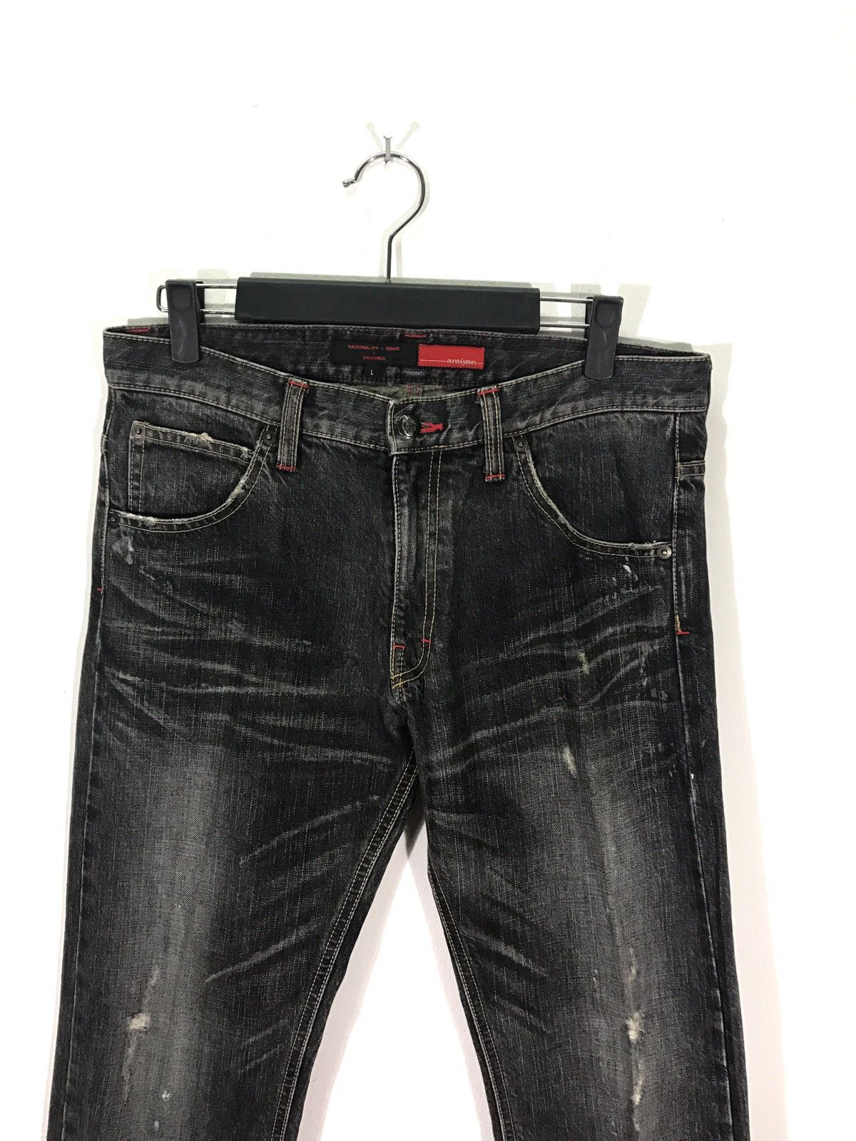 Japanese Brand Araiyan Skinny Distressed Denim Jeans Made In Japan Size US 32 / EU 48 - 2 Thumbnail