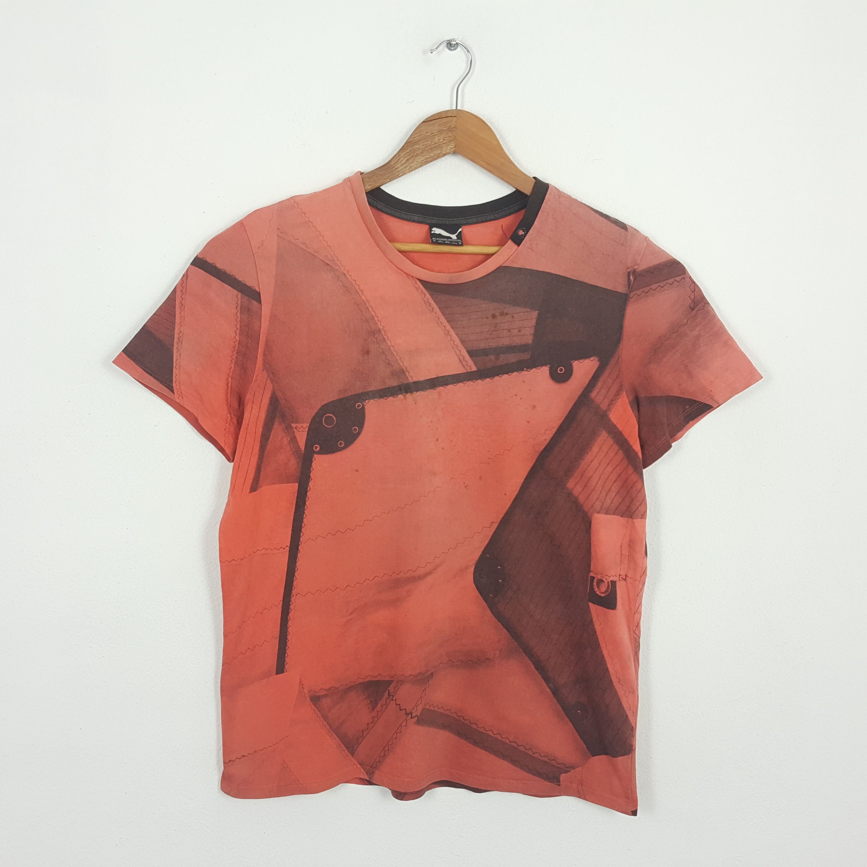 image of Vintage Puma Hussein Chalayan Designer T-Shirt in Orange, Men's (Size Large)
