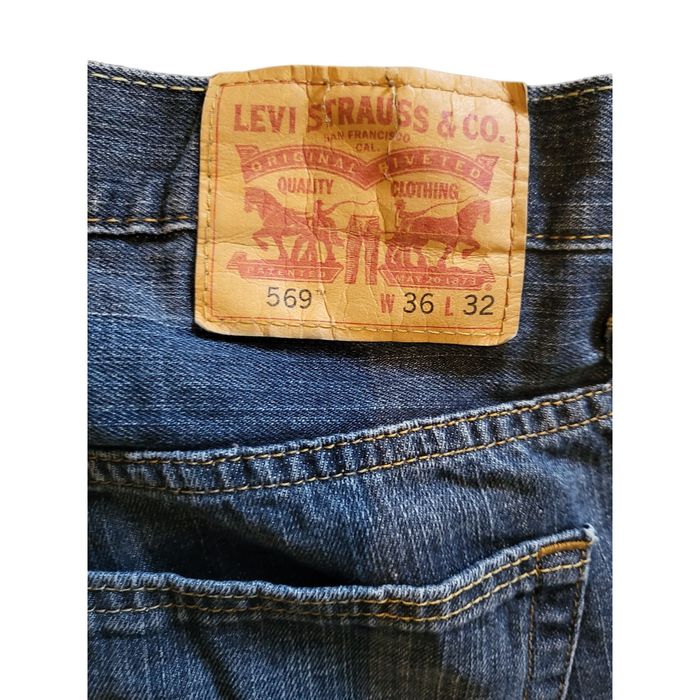 Levi's Levi's 569 Blue Denim Straight Leg Sz 36 X 32 Jeans Men | Grailed