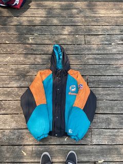 Vintage Miami Dolphins Starter Parka Football Jacket, Size Medium