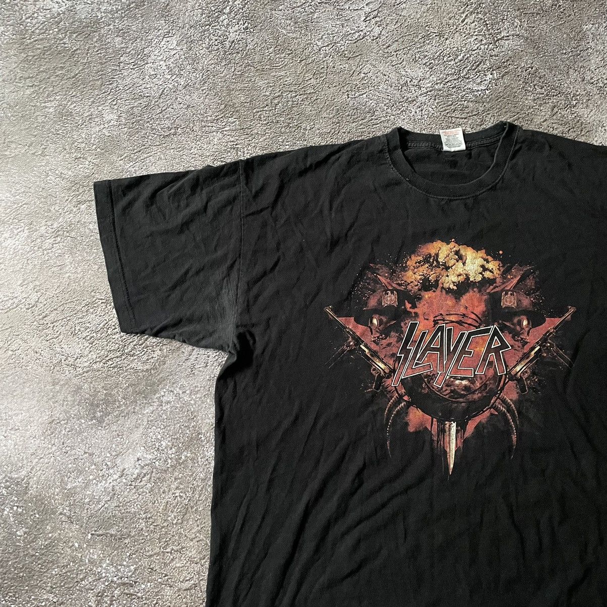 Vintage Vintage Y2K Slayer Graphic Tee Grunge Skull Print Baggy L Size US L / EU 52-54 / 3 - 4 Thumbnail