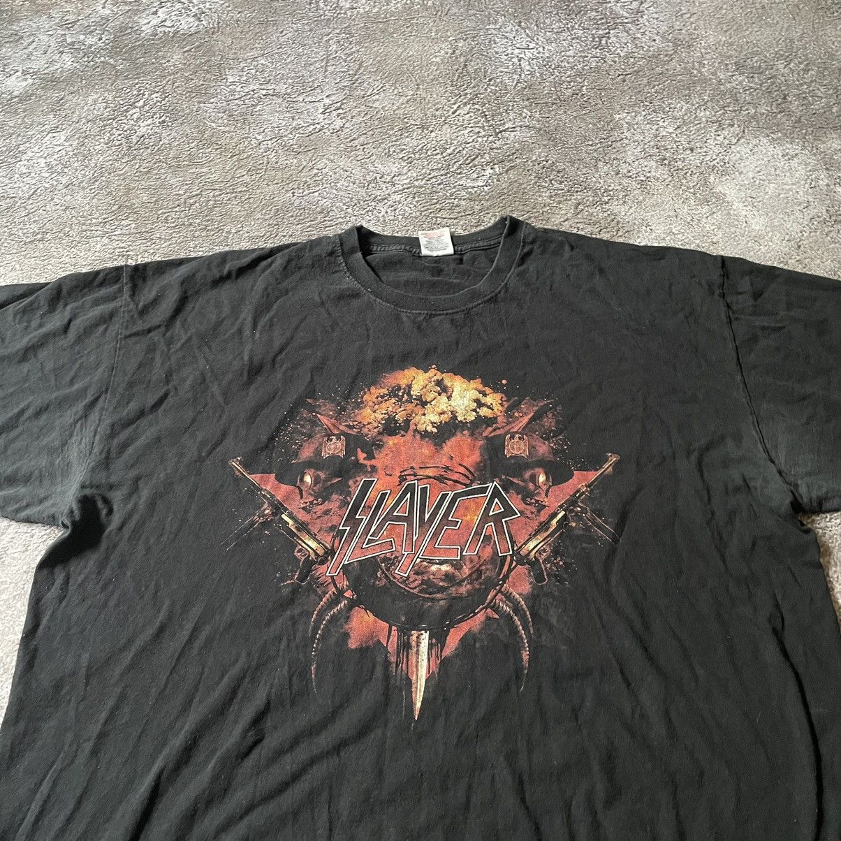 Vintage Vintage Y2K Slayer Graphic Tee Grunge Skull Print Baggy L Size US L / EU 52-54 / 3 - 5 Thumbnail