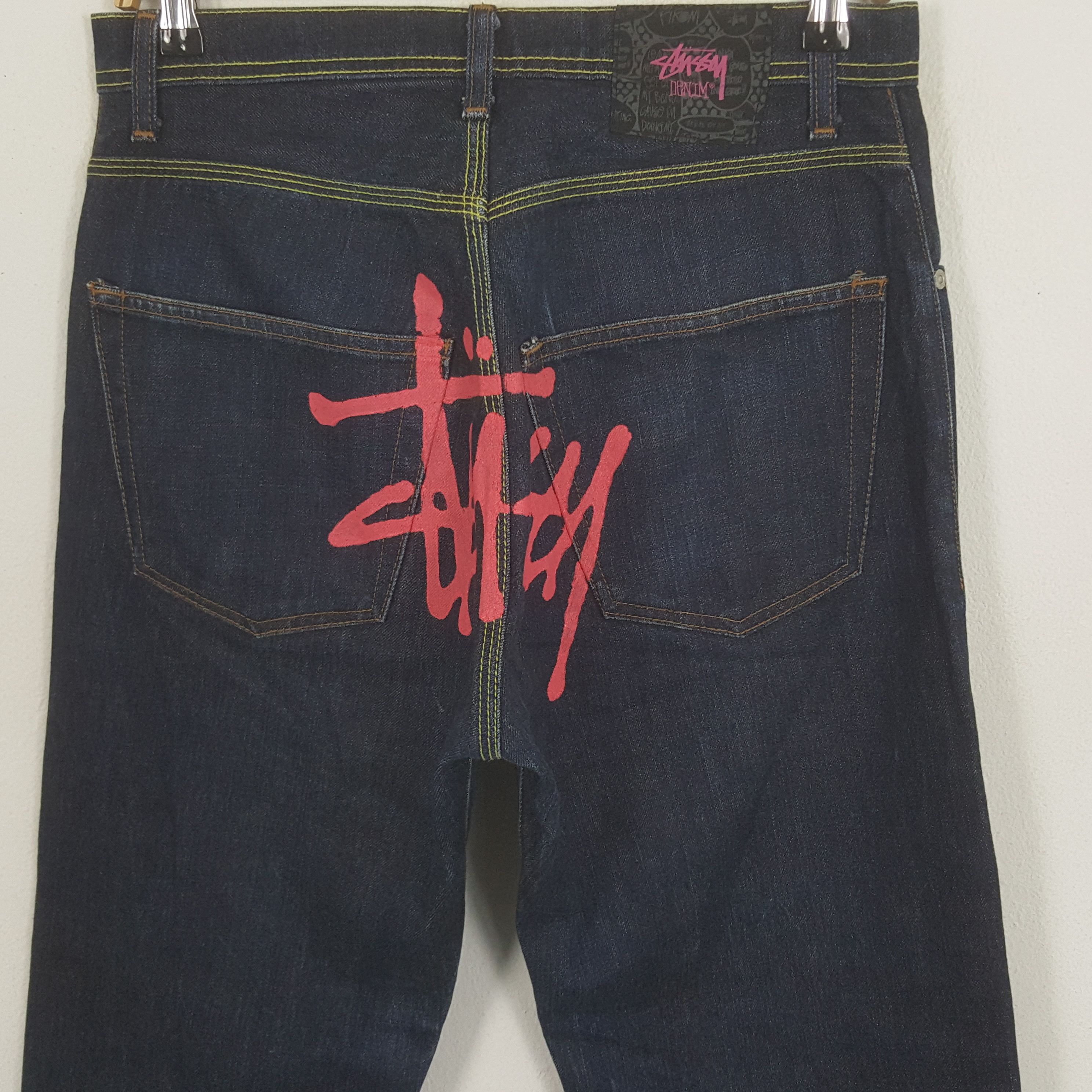 Stussy × Vintage Vintage Stussy Custom Nice Art Denim Jeans Size US 30 / EU 46 - 2 Thumbnail