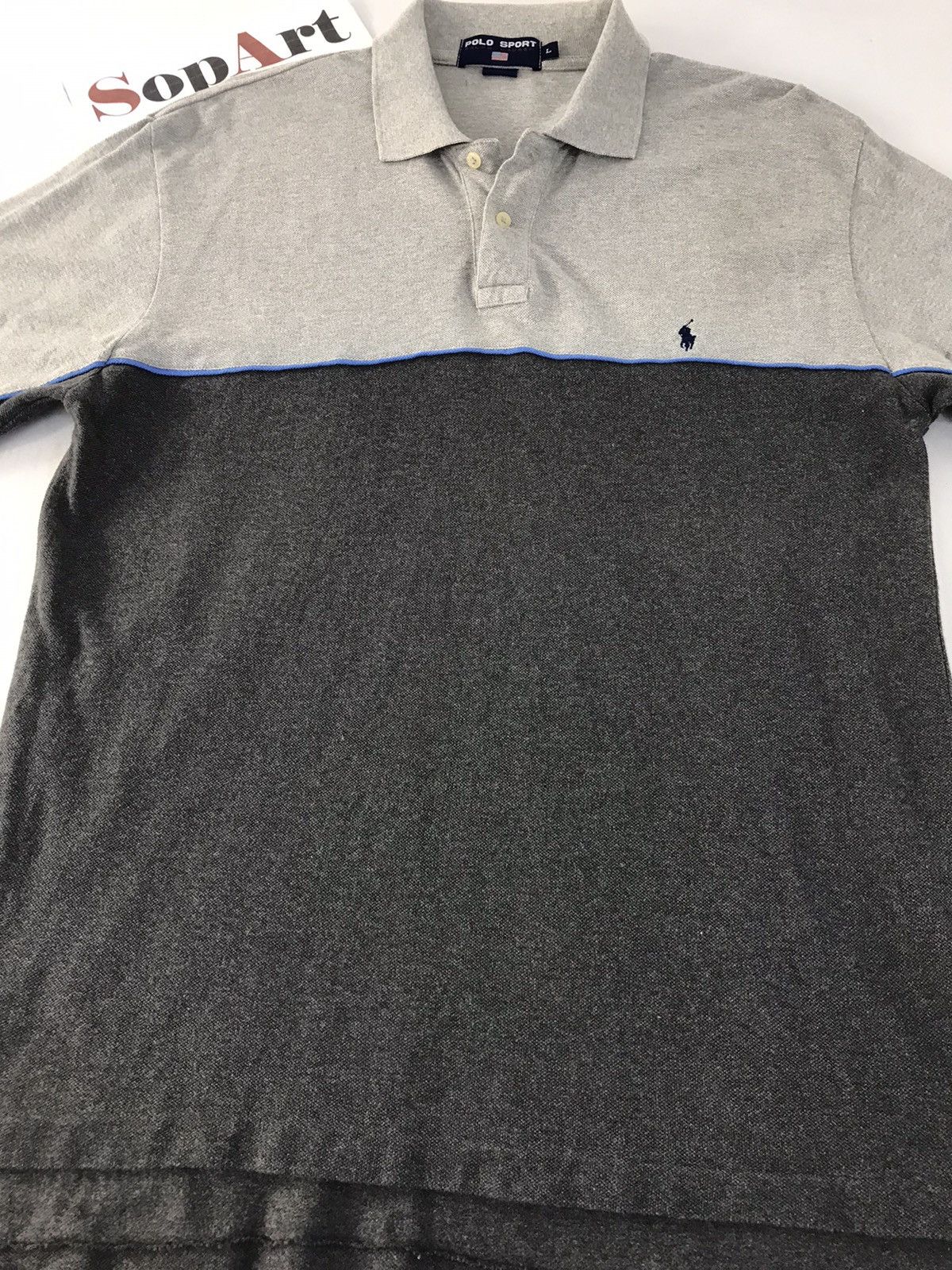 Polo Ralph Lauren × Vintage Vintage Polo Sport Ralph Lauren two Tones Colour Design Size US L / EU 52-54 / 3 - 3 Thumbnail