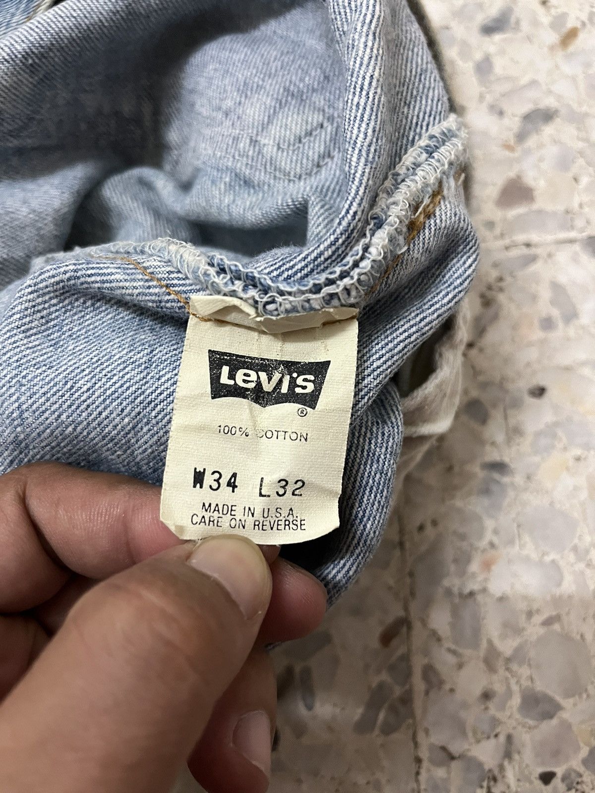 Levi's Vintage rare levi’s 90’s 501 light washed blue Size US 33 - 5 Thumbnail