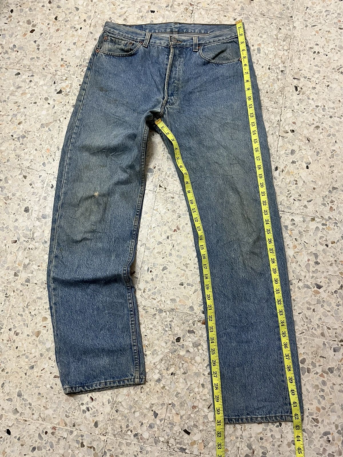 Levi's Vintage rare levi’s 90’s 501 light washed blue Size US 33 - 12 Thumbnail