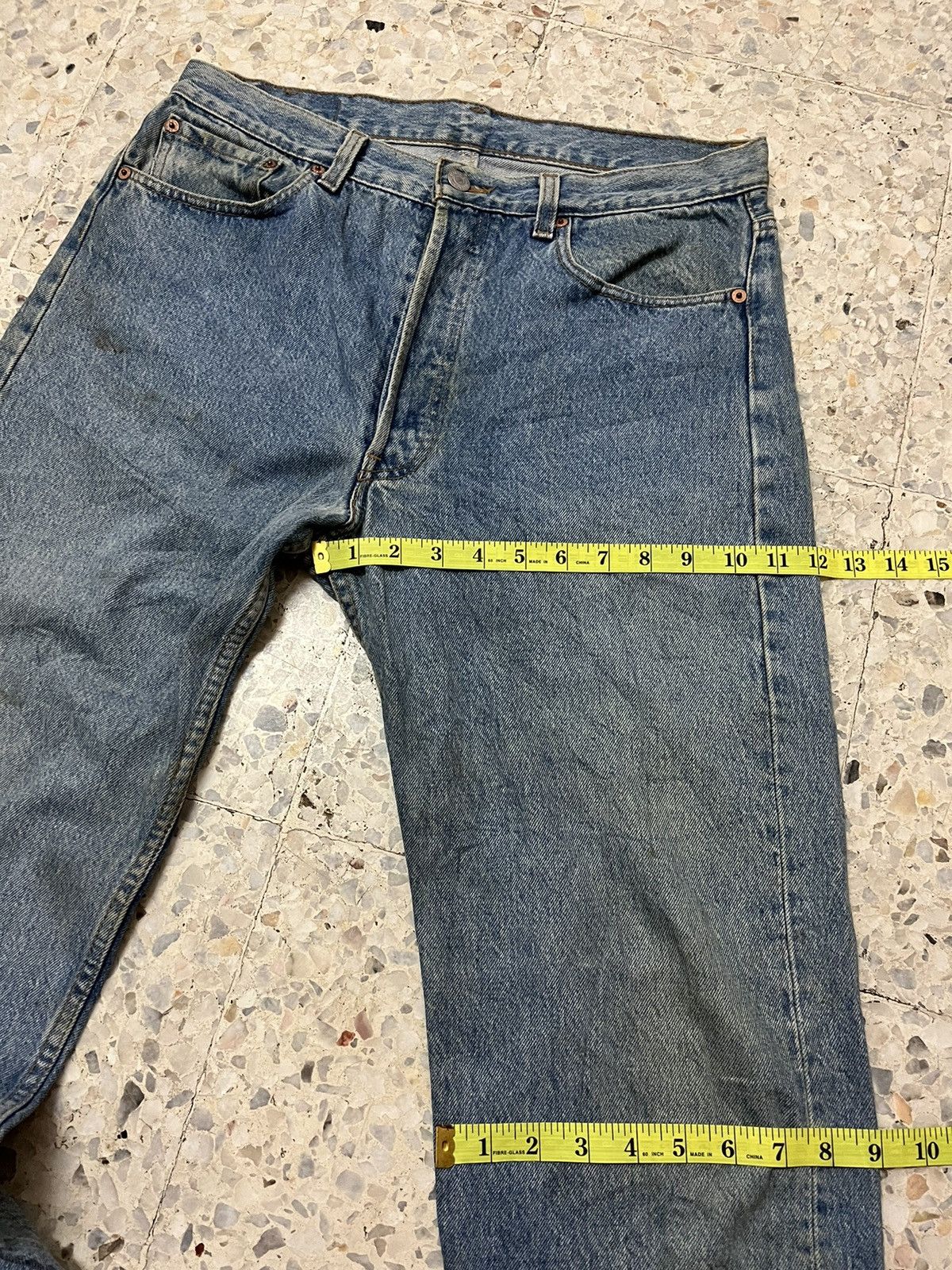 Levi's Vintage rare levi’s 90’s 501 light washed blue Size US 33 - 13 Thumbnail