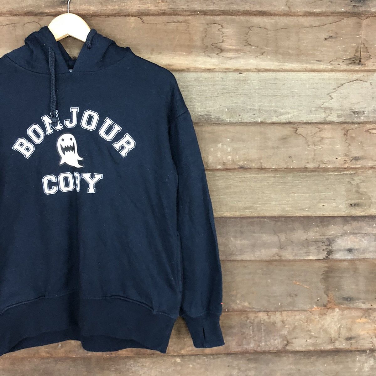 Japanese Brand Bonjour Dark Blue Hoodies #2808 Size US M / EU 48-50 / 2 - 5 Thumbnail