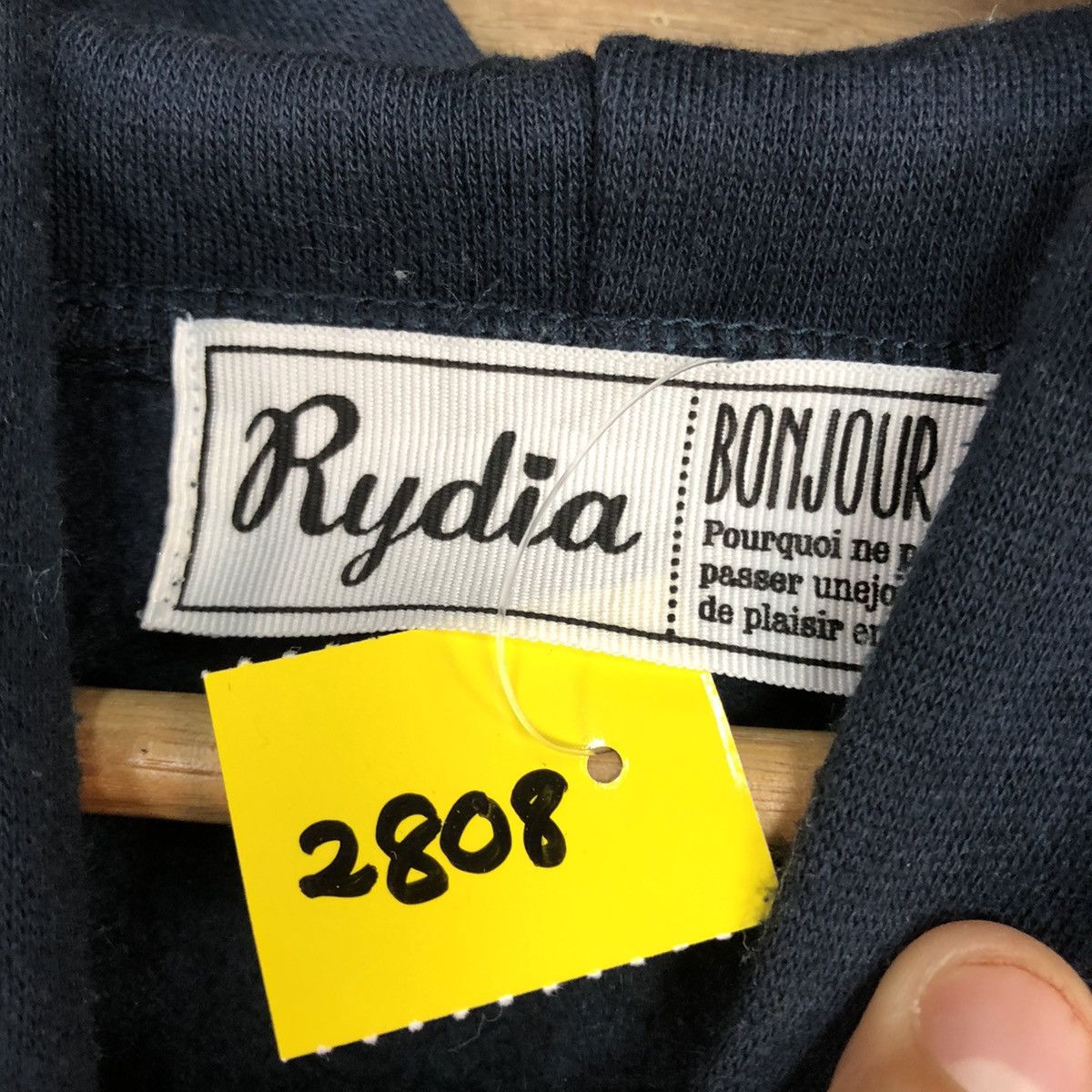 Japanese Brand Bonjour Dark Blue Hoodies #2808 Size US M / EU 48-50 / 2 - 11 Thumbnail