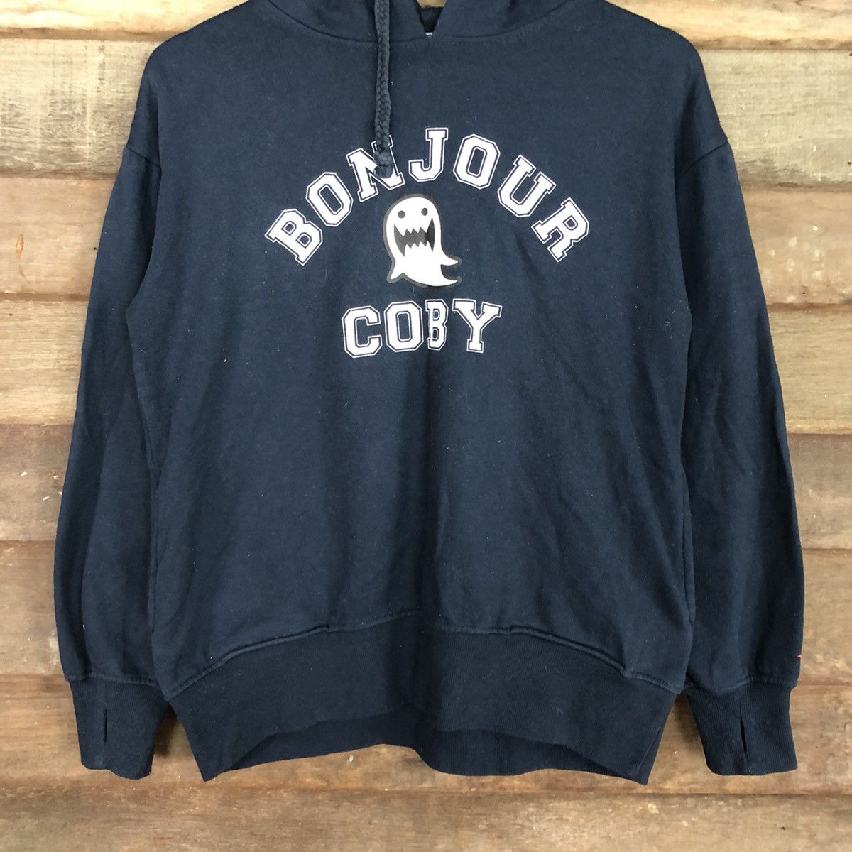 Japanese Brand Bonjour Dark Blue Hoodies #2808 Size US M / EU 48-50 / 2 - 8 Thumbnail