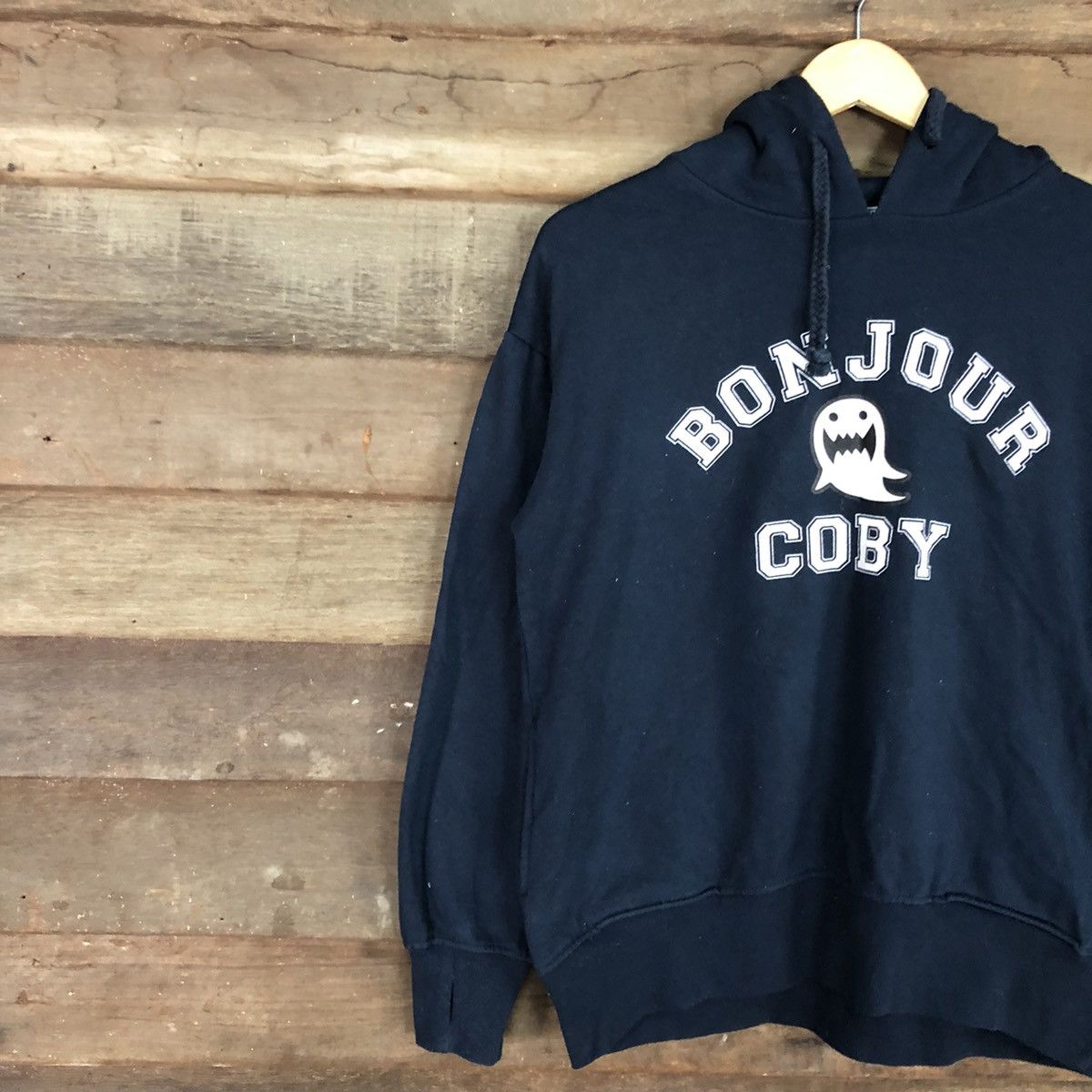 Japanese Brand Bonjour Dark Blue Hoodies #2808 Size US M / EU 48-50 / 2 - 7 Thumbnail