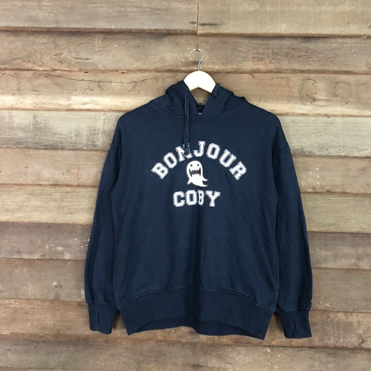 Japanese Brand Bonjour Dark Blue Hoodies #2808 Size US M / EU 48-50 / 2 - 3 Thumbnail