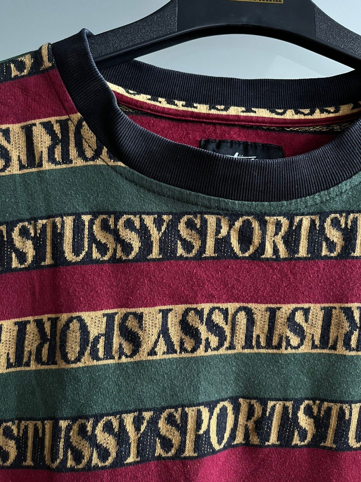Pre-owned Stussy X Vintage Stussy Sport All Over Print Aop Monogram Shirt In Multicolor