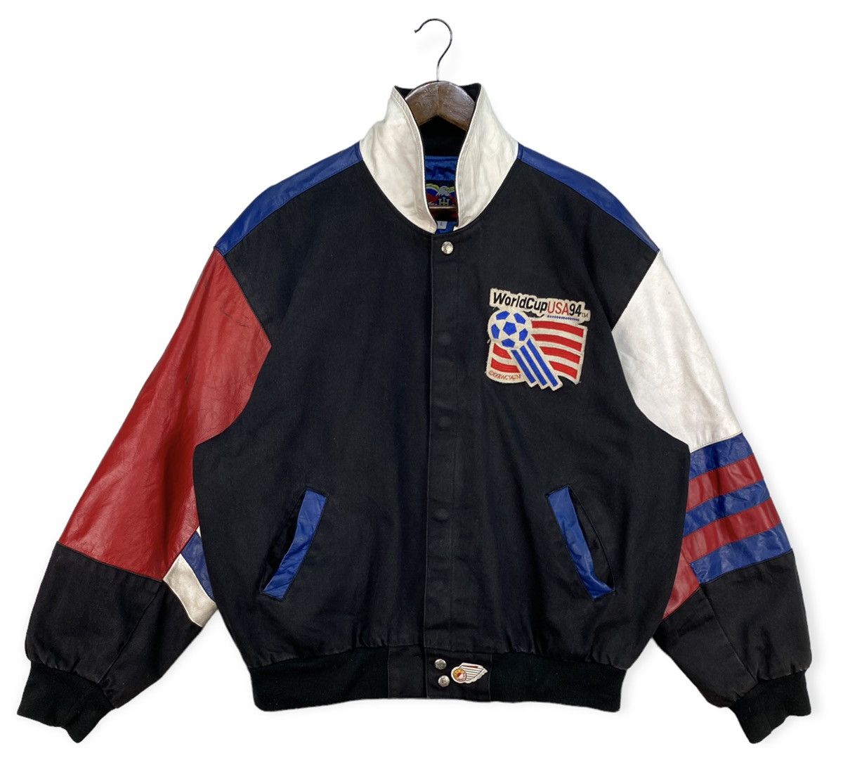 Jeff Hamilton Vintage Jeff Hamilton World Cup Usa 94 Varsity Jacket Size US L / EU 52-54 / 3 - 3 Thumbnail