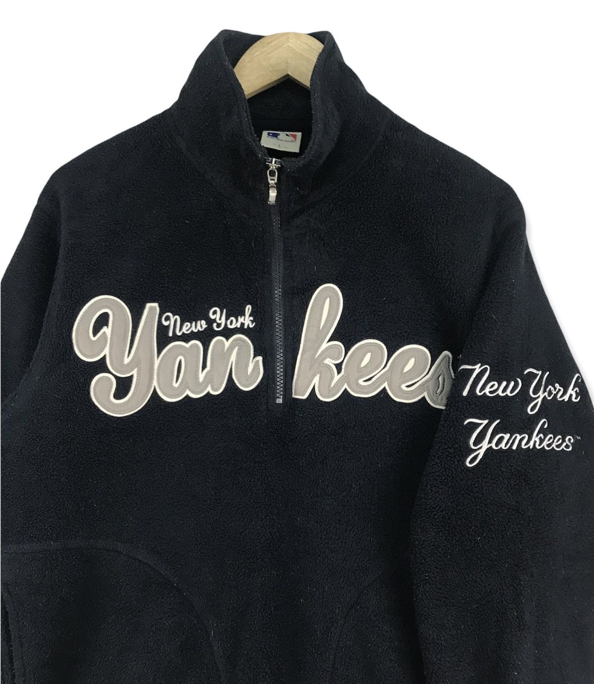 MLB Vintage New York Yankees Fleece Half Zip Size US L / EU 52-54 / 3 - 3 Thumbnail