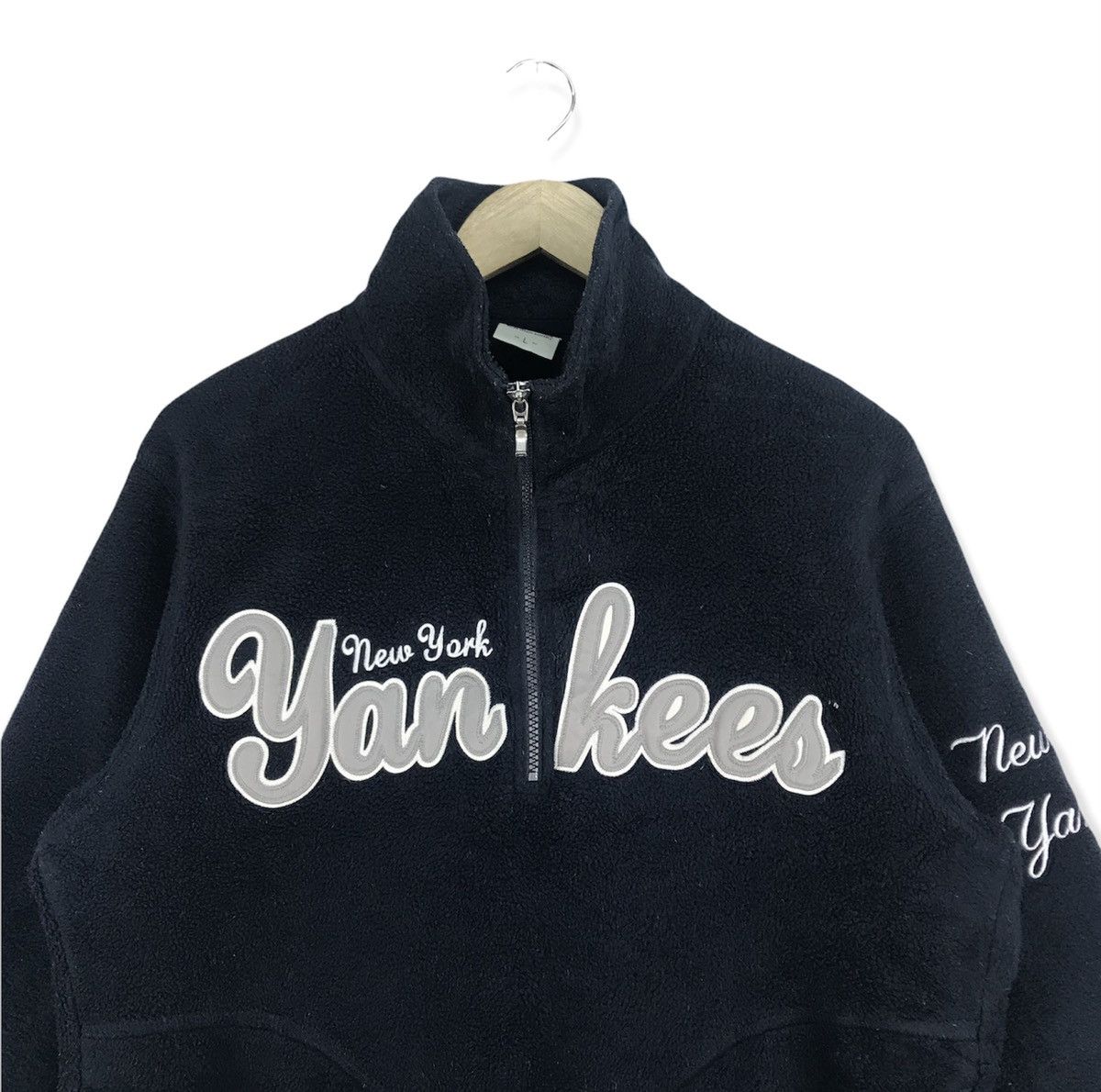 MLB Vintage New York Yankees Fleece Half Zip Size US L / EU 52-54 / 3 - 2 Thumbnail