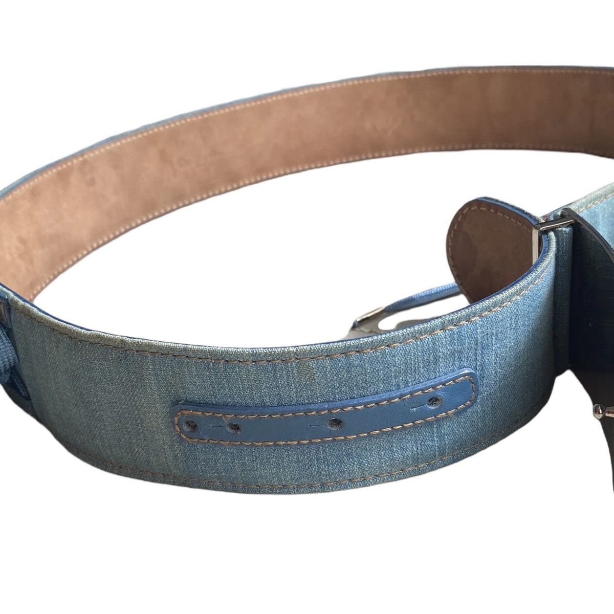 Dior AW02 Runway Denim Lace Up Corset Belt Size ONE SIZE - 5 Thumbnail