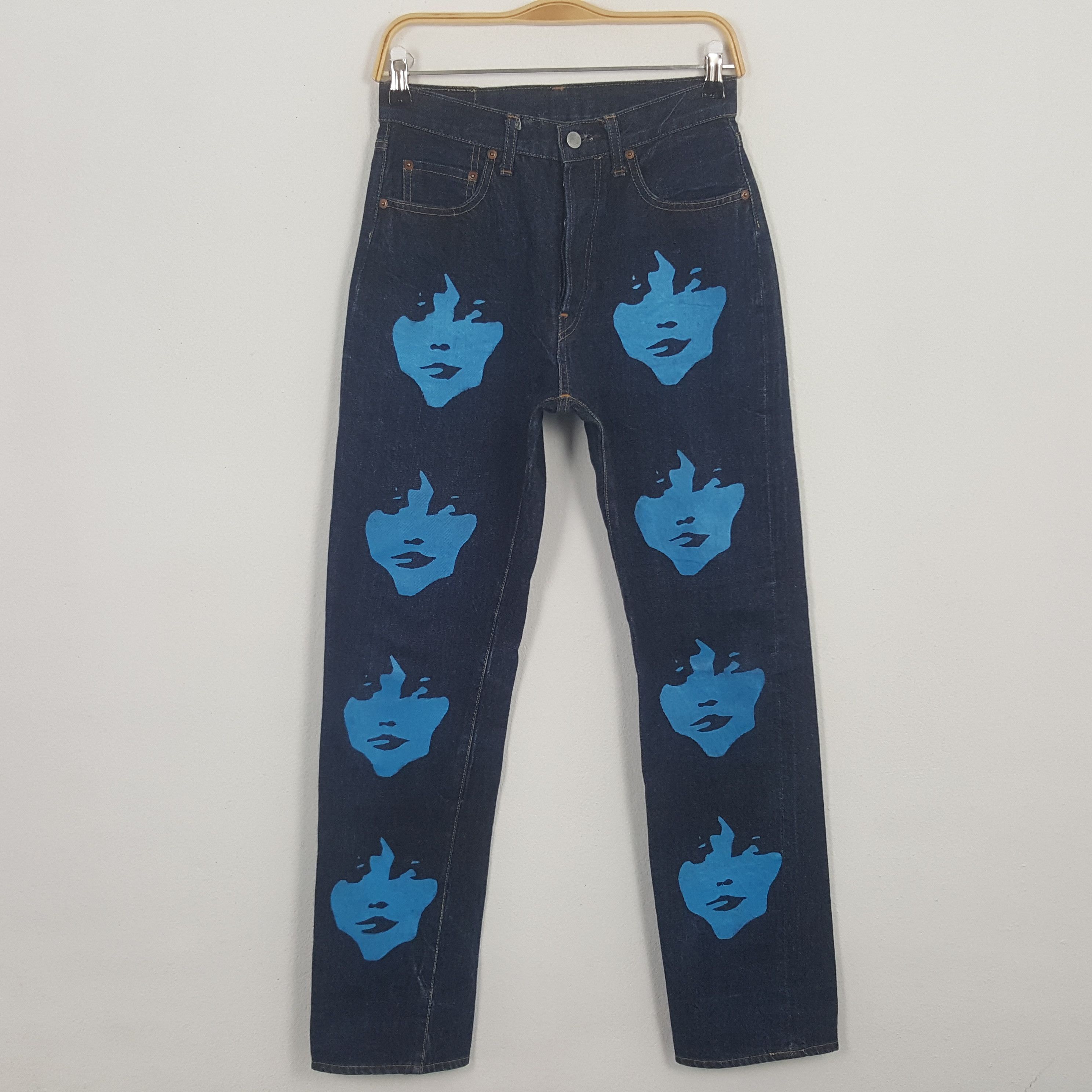 Vintage Hysteric Glamour Custom Multi Logo Style Denim Jeans