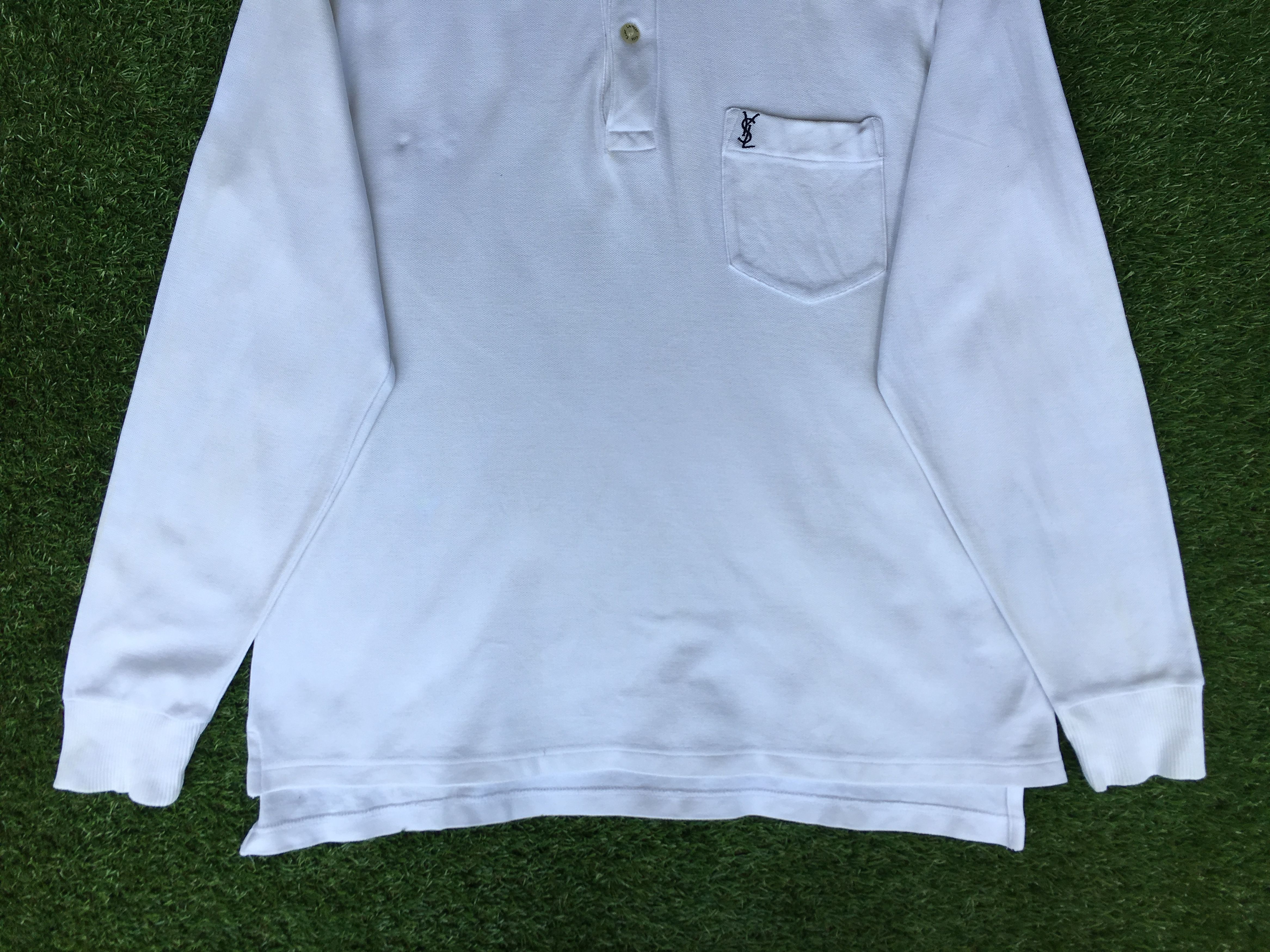 Yves Saint Laurent Vintage Yves Saint Laurent Longsleeve Polo Shirt Size US L / EU 52-54 / 3 - 6 Thumbnail