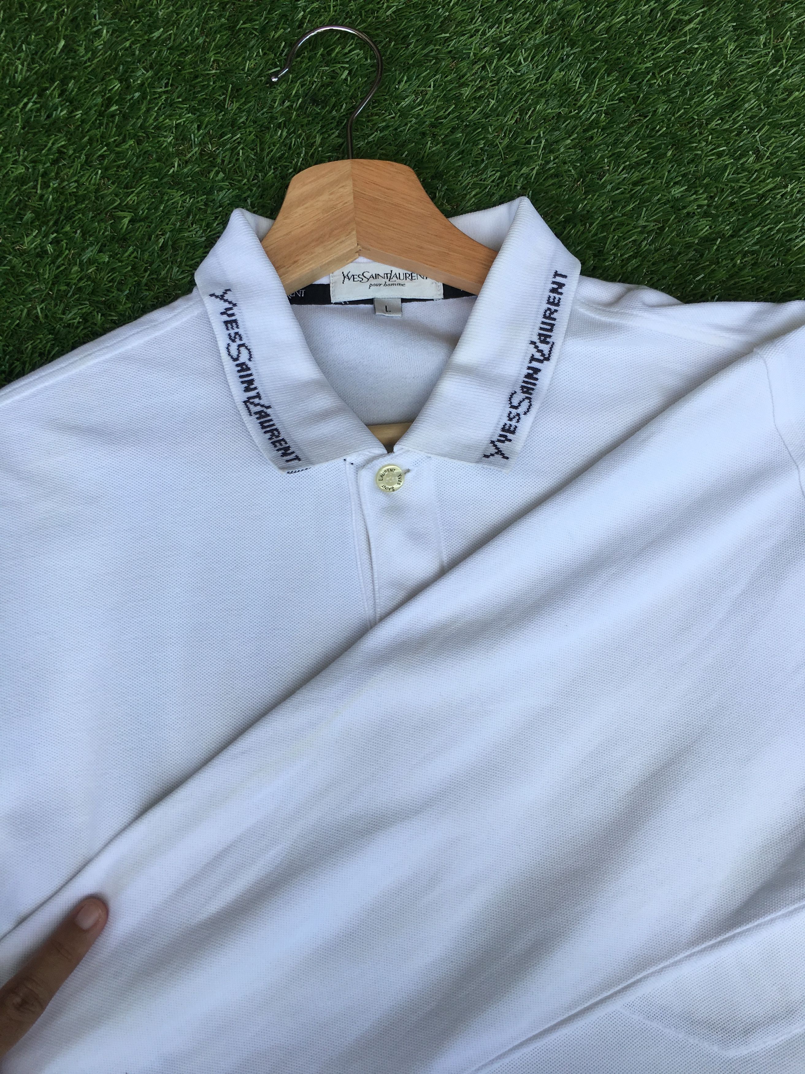 Yves Saint Laurent Vintage Yves Saint Laurent Longsleeve Polo Shirt Size US L / EU 52-54 / 3 - 15 Thumbnail