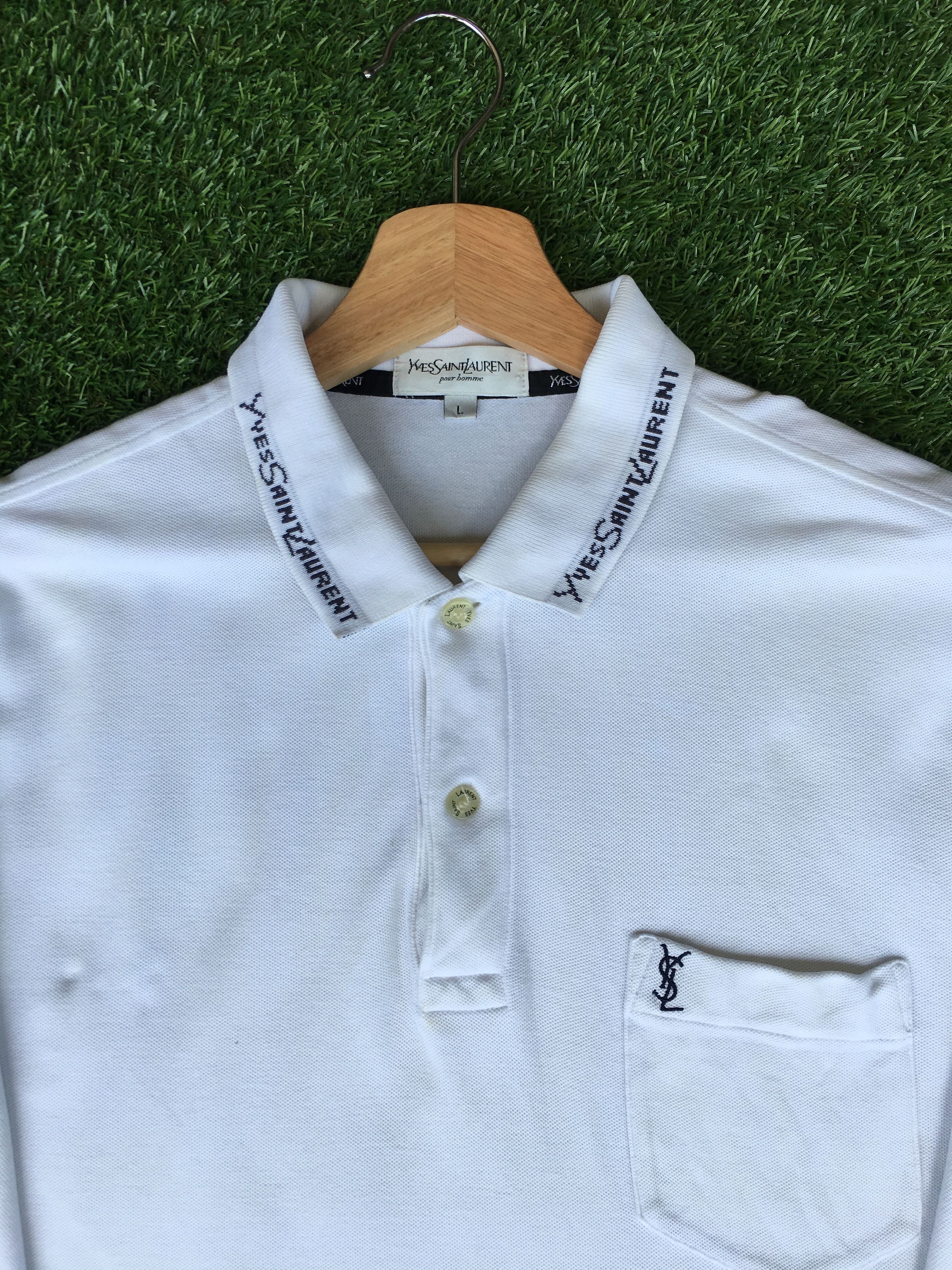 Yves Saint Laurent Vintage Yves Saint Laurent Longsleeve Polo Shirt Size US L / EU 52-54 / 3 - 1 Thumbnail