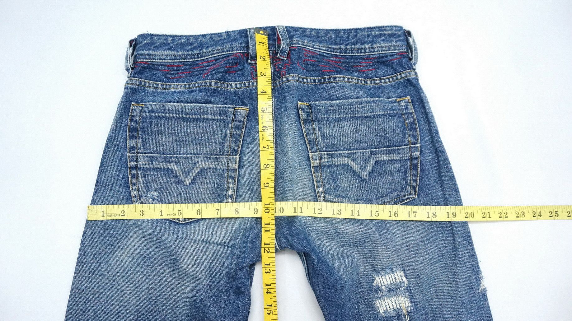 Diesel 🔥 DIESEL Vintage Aging Patina Low Rise Flared Jeans Size US 30 / EU 46 - 17 Thumbnail