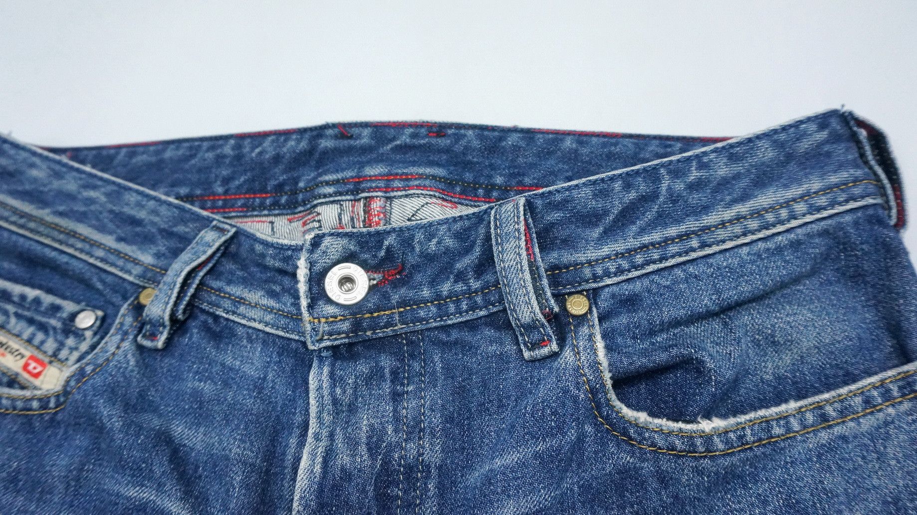 Diesel 🔥 DIESEL Vintage Aging Patina Low Rise Flared Jeans Size US 30 / EU 46 - 12 Thumbnail