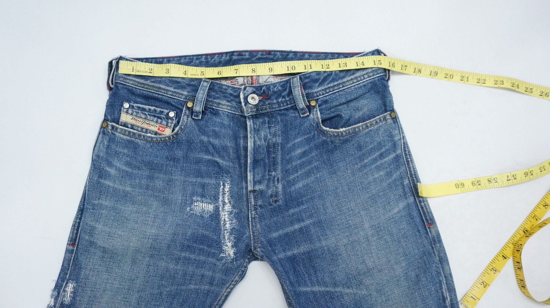 Diesel 🔥 DIESEL Vintage Aging Patina Low Rise Flared Jeans Size US 30 / EU 46 - 10 Thumbnail
