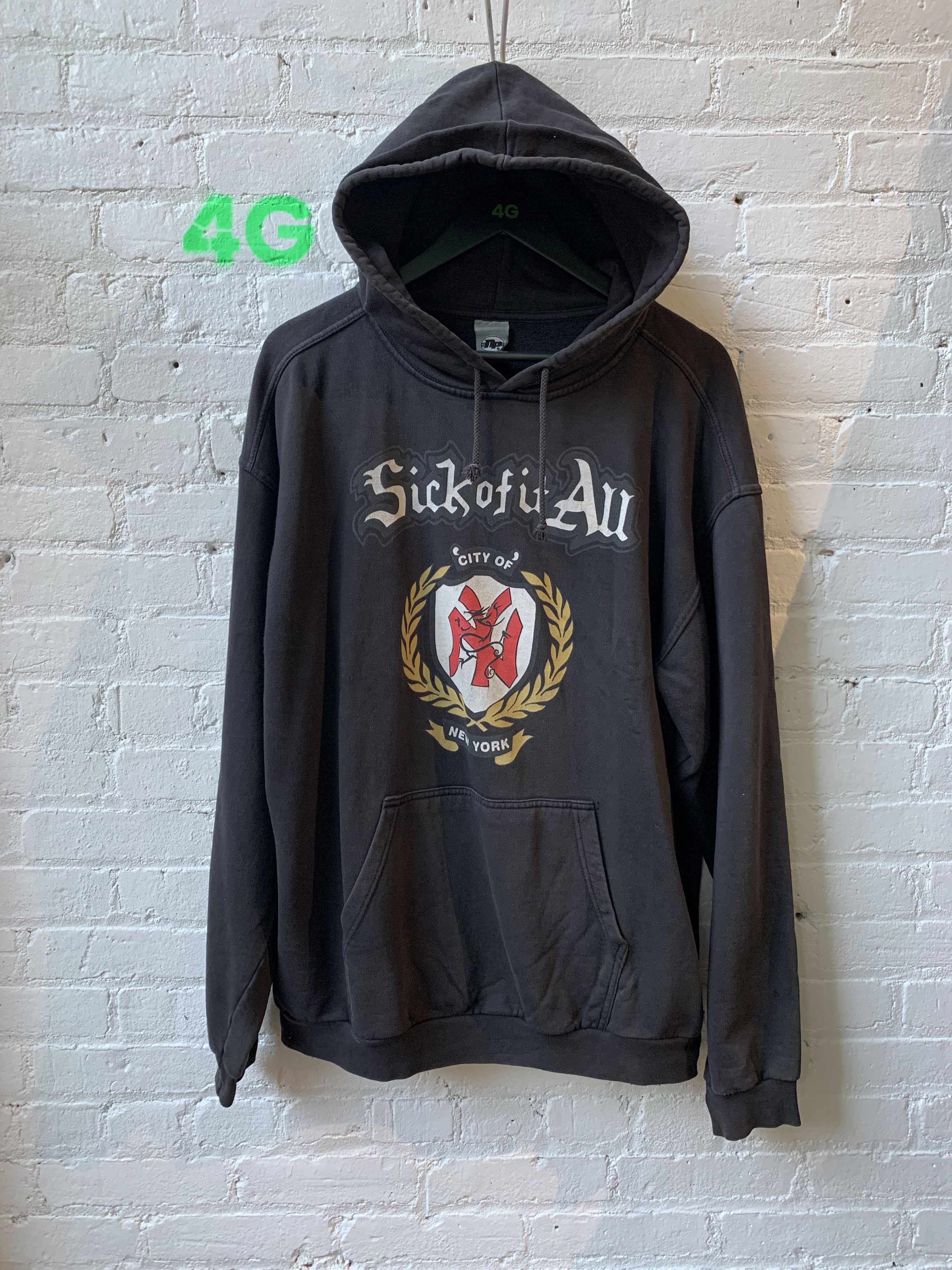 image of Vintage Sick Of It All Ny Hoodie in Black, Men's (Size XL)