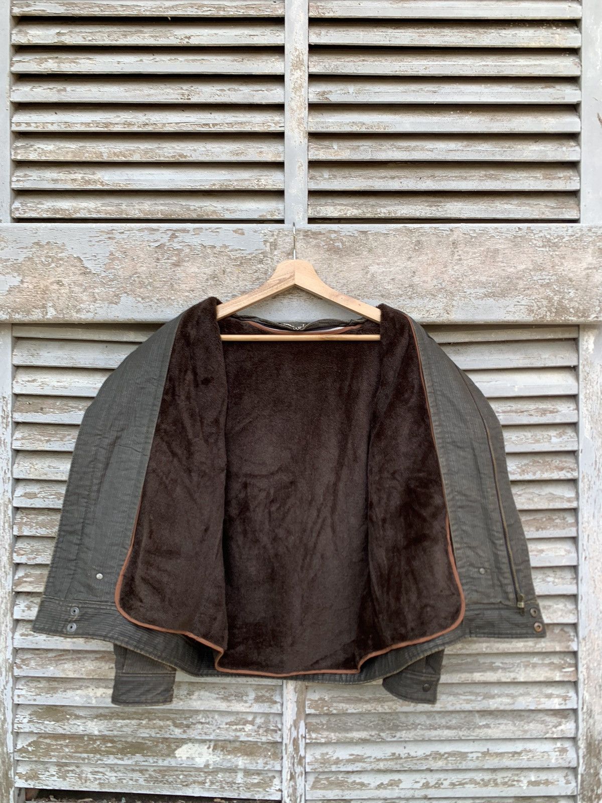 Vintage 👹Vintage BROCCOLI Multi Pocket Fur Lined Bomber Jacket Size US S / EU 44-46 / 1 - 8 Thumbnail